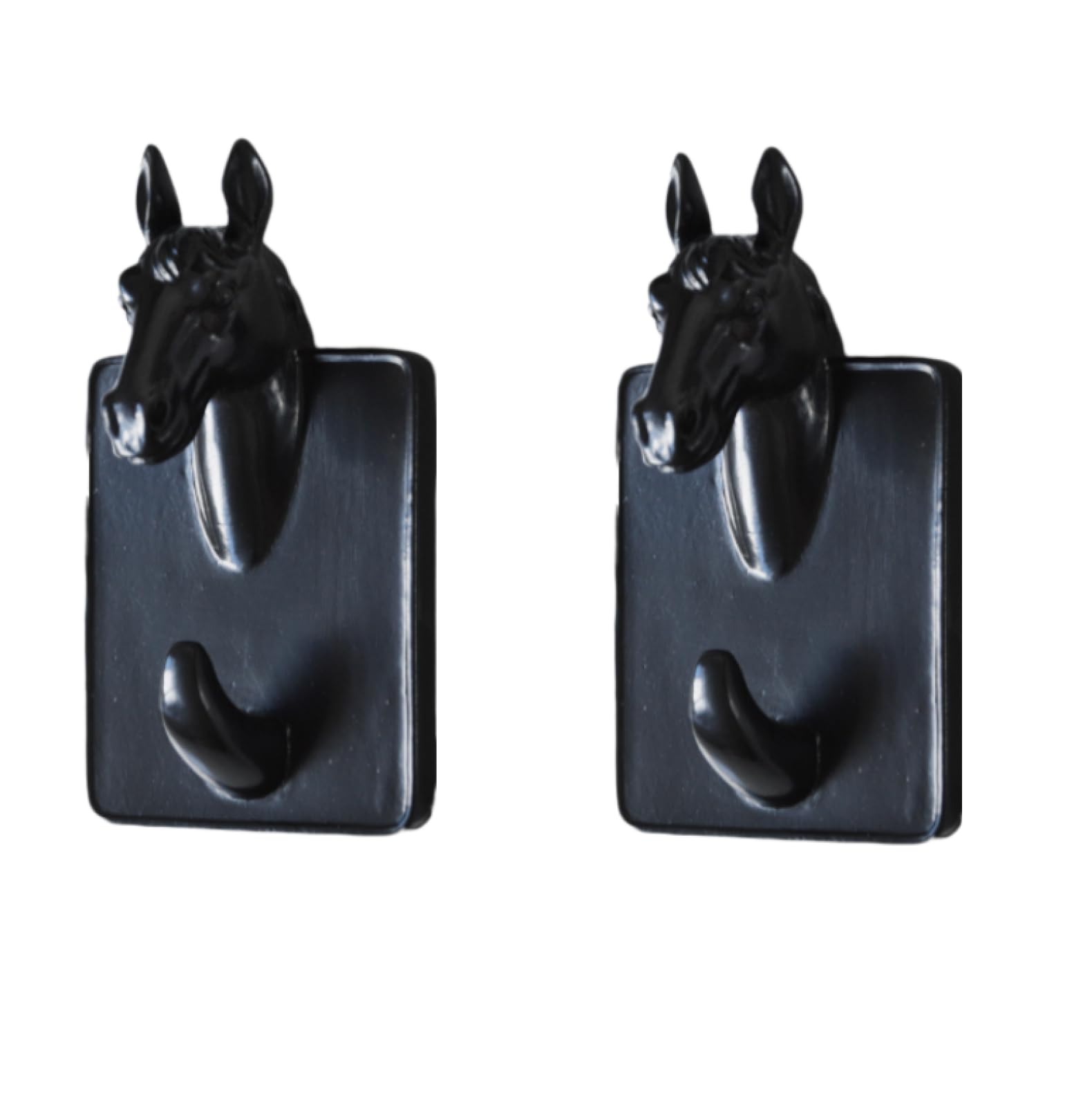 2PCS Handmade Animal-Shaped Wall Hooks - Black Coat & Key Hooks for Entryway, Bedroom, or Bathroom Organization & Decoration