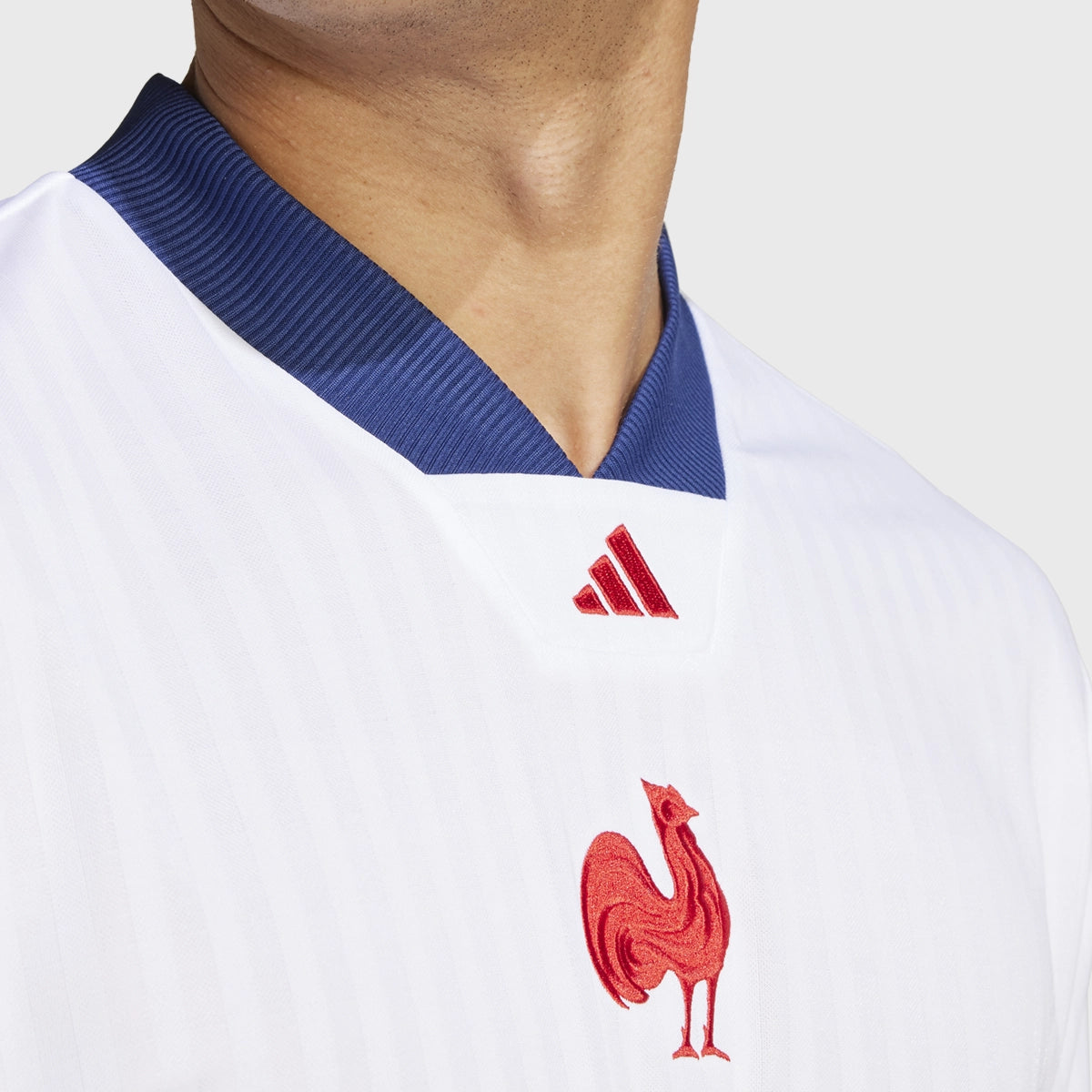 Adidas France Heritage Rugby Jersey - Men's Vintage Retro Soccer Football Shirt - Perfect for Sports, Casual Wear & Fan Outfits