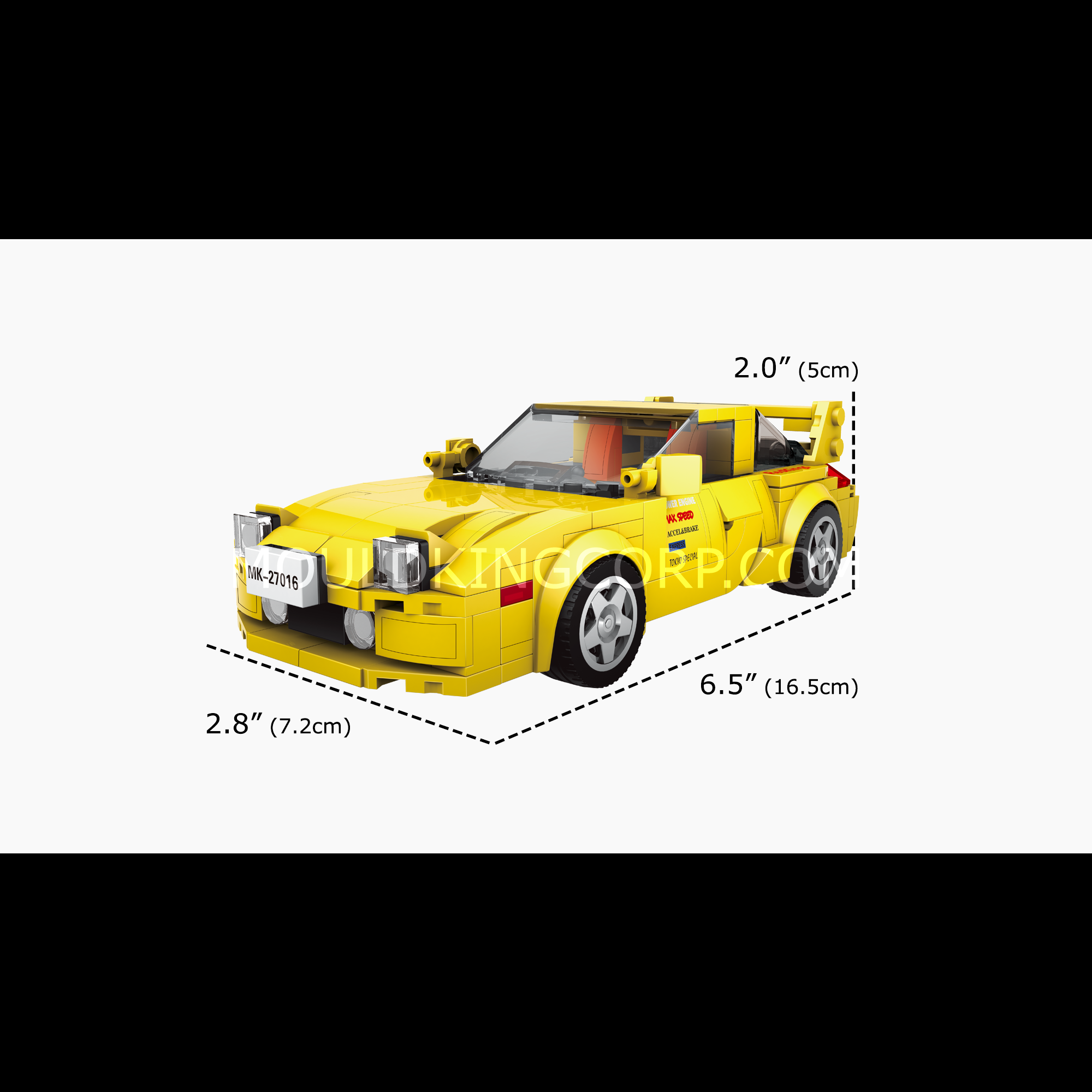 Mould King 27016 RX7 FD35 Sports Car Model Building Kit - 329 PCS DIY Construction Toy for Adults & Teens - Perfect for Home Decoration, Gift Giving & Car Enthusiasts