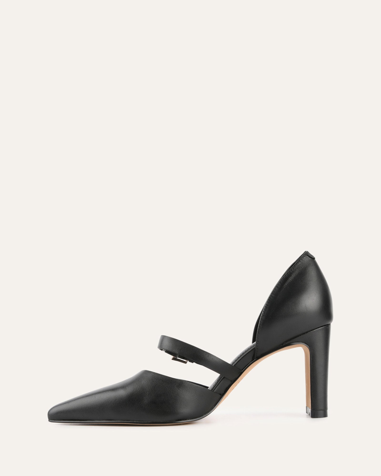 Sawyer Black Leather High Heels for Women - Elegant Pointed Toe Stiletto Pumps for Office, Party & Special Occasions