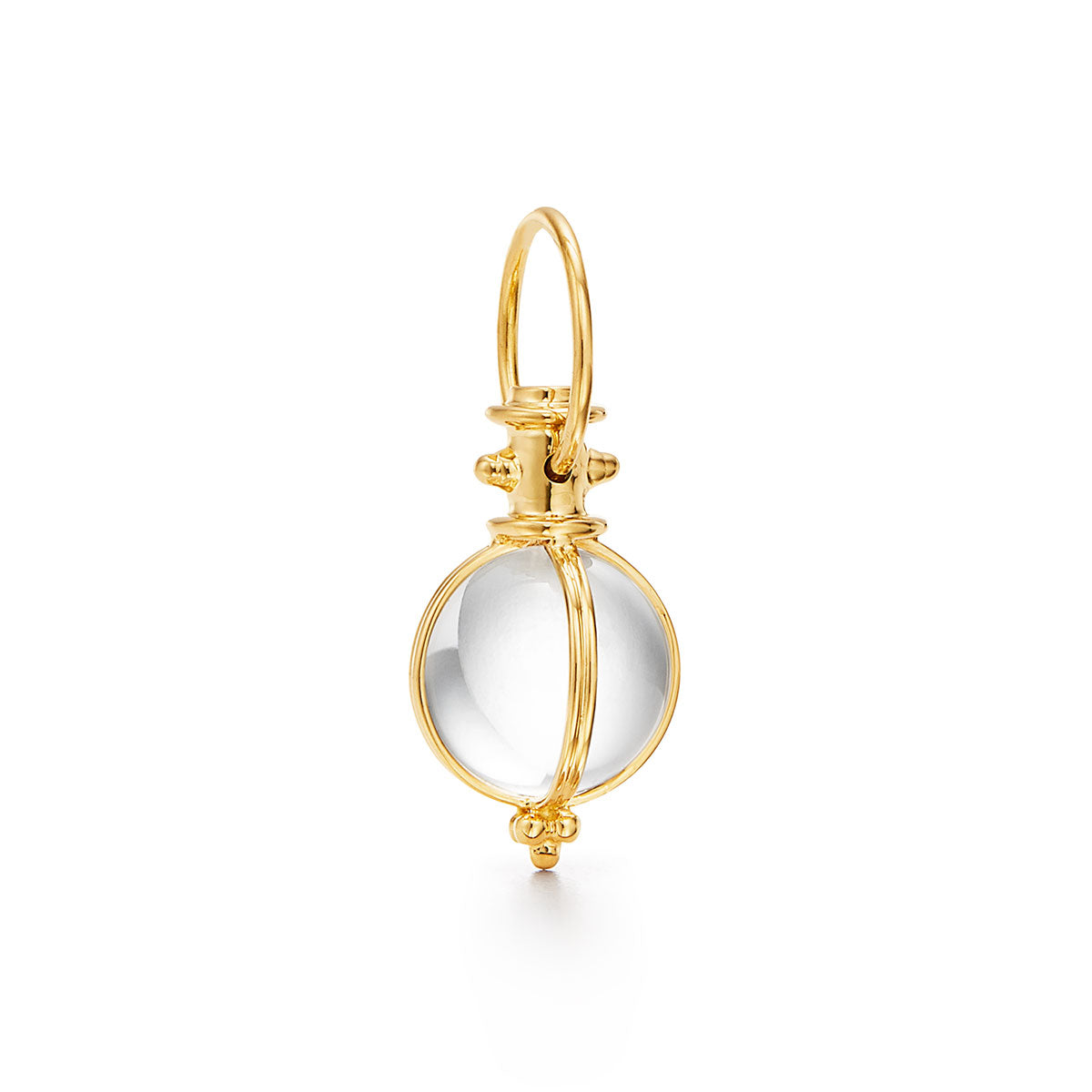 Temple St. Clair Classic Round Rock Crystal Amulet Necklace - Elegant Healing Stone Jewelry for Women | Perfect for Meditation, Spiritual Protection & Everyday Wear