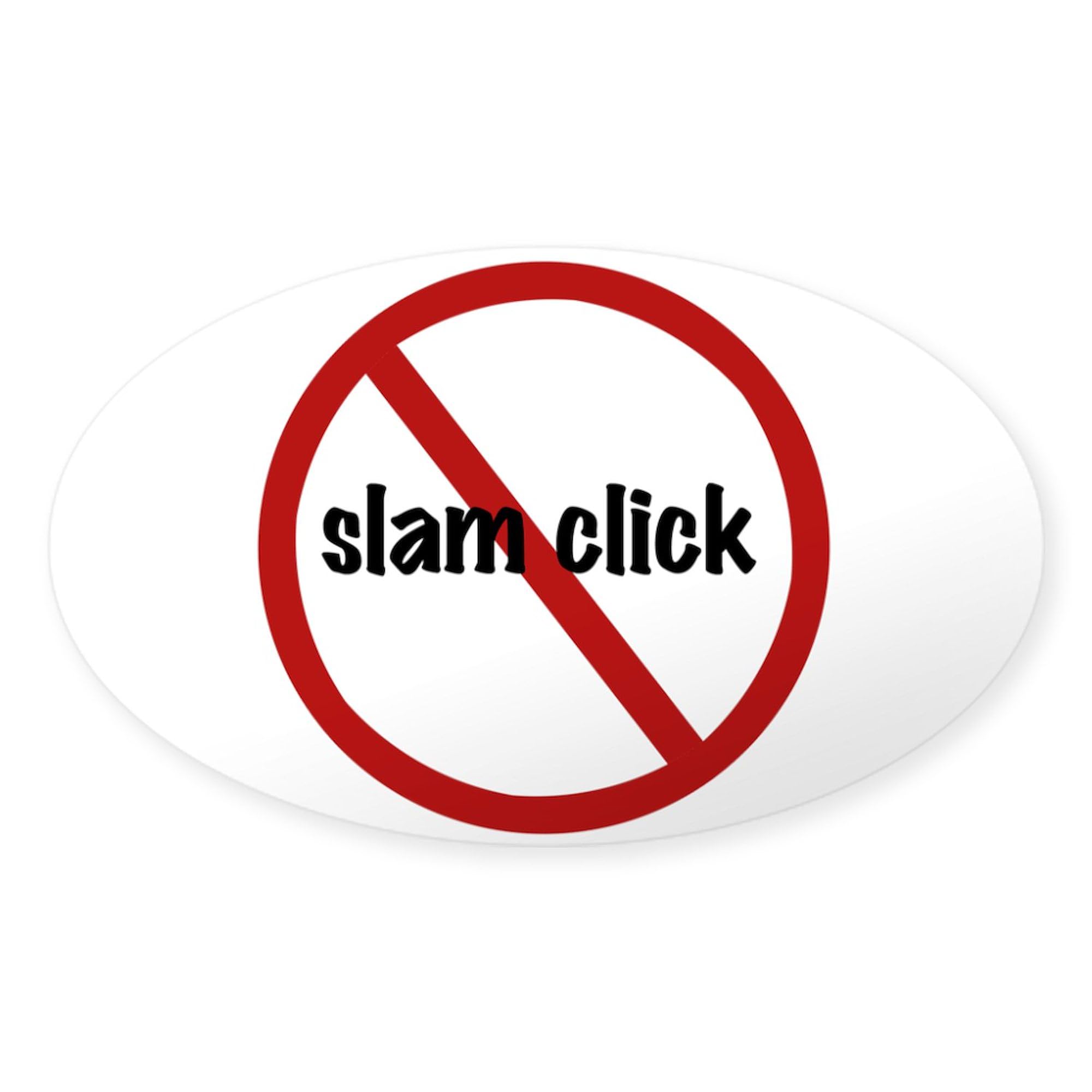 Noslamclick5 Oval Car Bumper Sticker - Decorative Vinyl Decal for Vehicles, Laptops, Windows - Perfect for Cars, Trucks, Motorcycles & Personal Belongings
