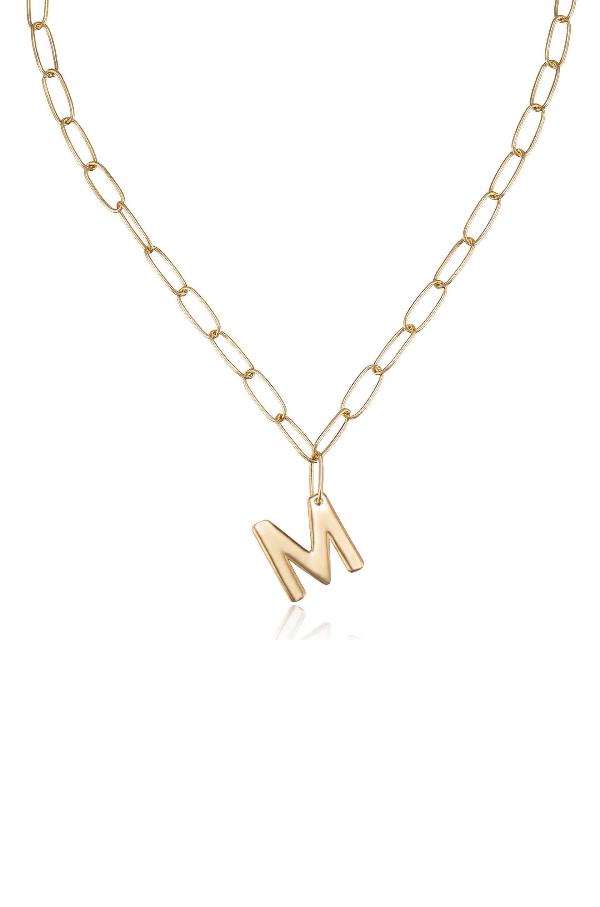Personalized Initial Necklace with Paperclip Link - Custom Name Letter Jewelry for Women - Perfect Gift for Birthday, Anniversary & Everyday Wear