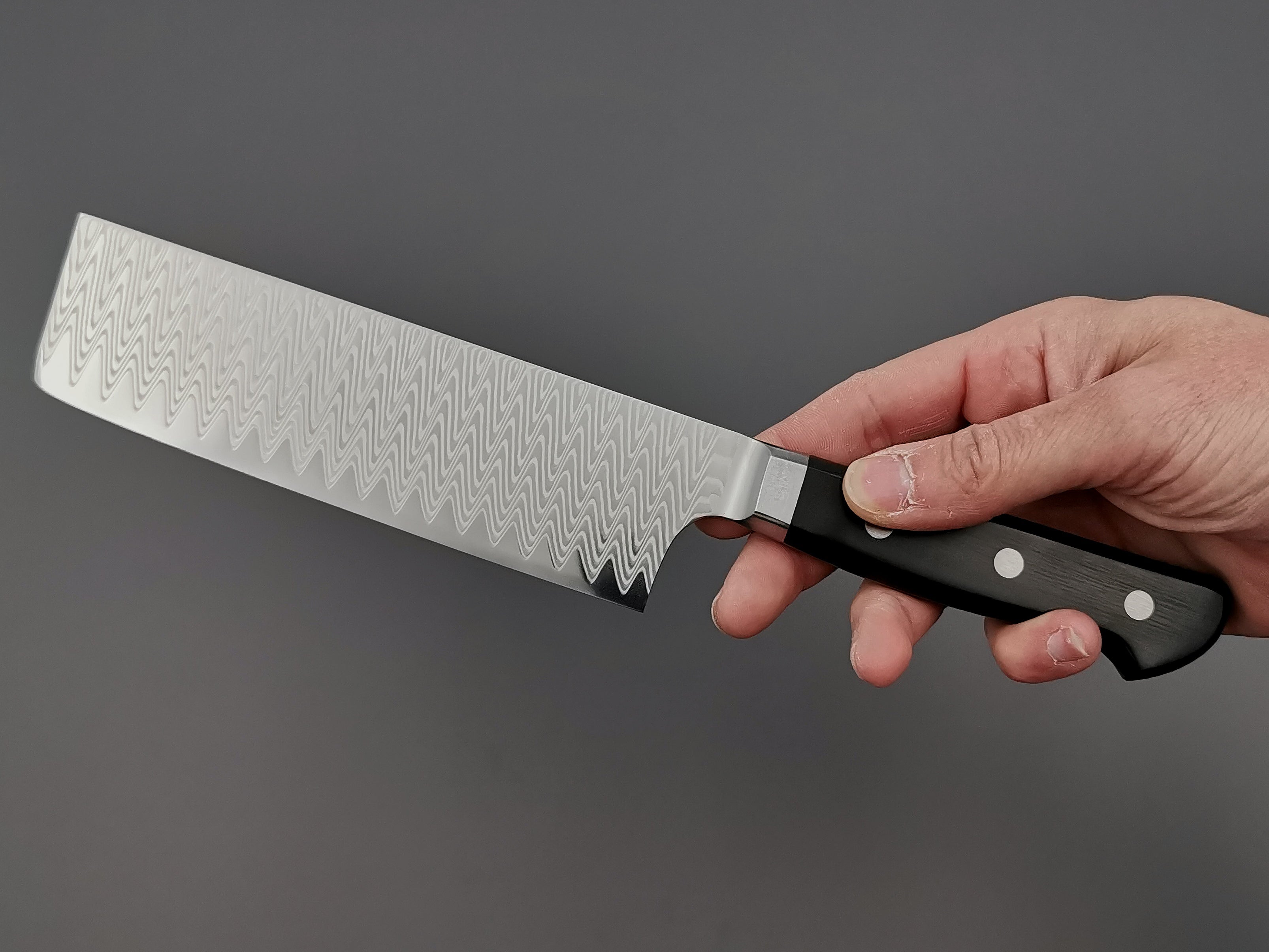 Premium Hatsukokoro Hayabusa HAP40 Damascus Nakiri Knife - Japanese Kitchen Knife for Professional Chefs & Home Cooking - Perfect for Slicing Vegetables, Herbs & Boneless Meat