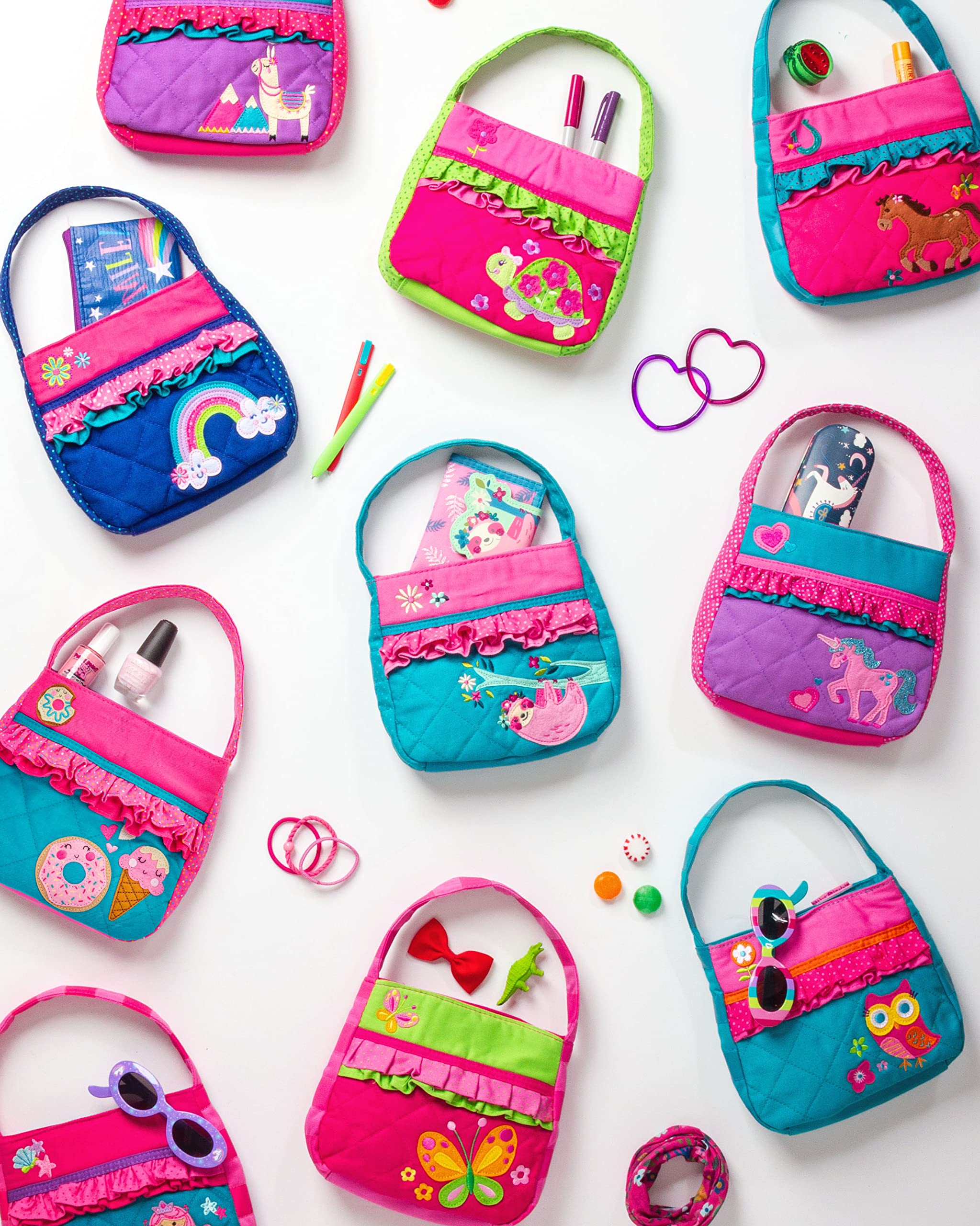Stephen Joseph Little Girls Quilted Purse - Cute Toddler Handbag for Kids Age 3-8 | Perfect for Dress-Up, Birthday Gifts & Pretend Play