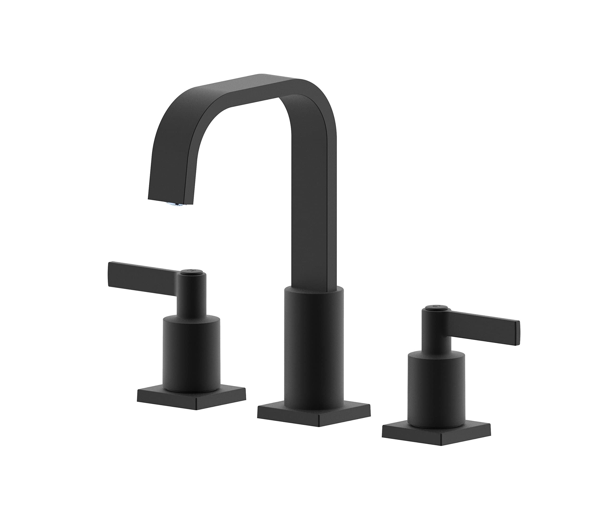 8 Inch Matte Black Two Handle Widespread Bathroom Faucet with Pop-Up Drain - 3 Hole Lavatory Sink Faucet for Bathroom Vanity (Model F-0288-MT) - Perfect for Modern Home, Hotel, and Commercial Bathroom Renovations