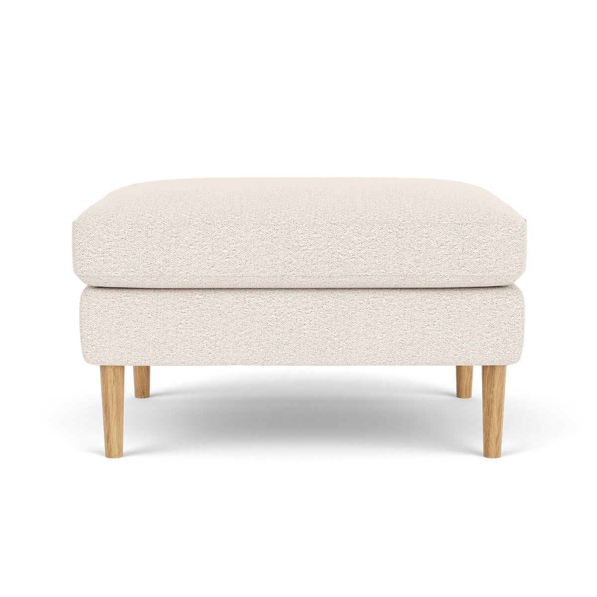 Astha Boucle Ottoman Stool - Round Tufted Pouf with Removable Cover, Modern Footrest for Living Room, Bedroom & Nursery - Soft and Stylish Home Decor Accent