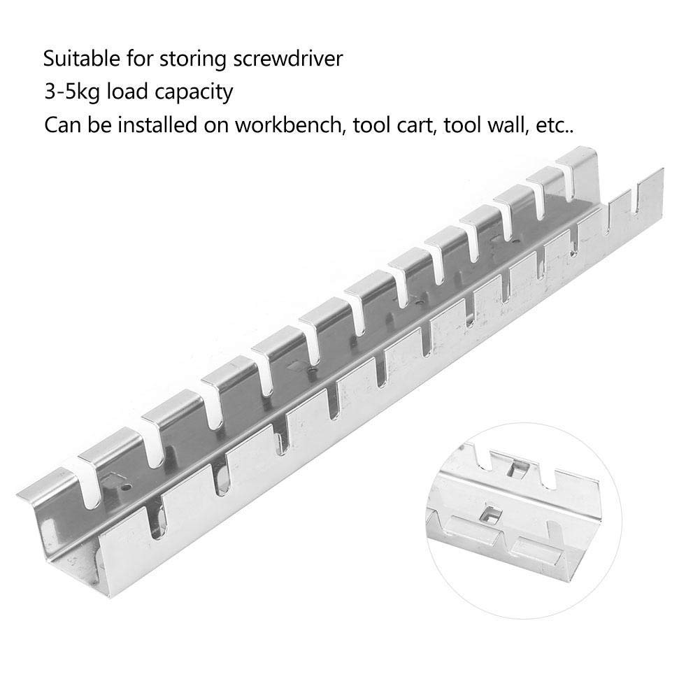 Wall Mount Screwdriver Organizer - Heavy Duty Wall-Mounted Tool Storage Rack with Hooks for Garage, Workshop & DIY Projects | Perfect for Organizing Screwdrivers, Wrenches & Hardware Tools