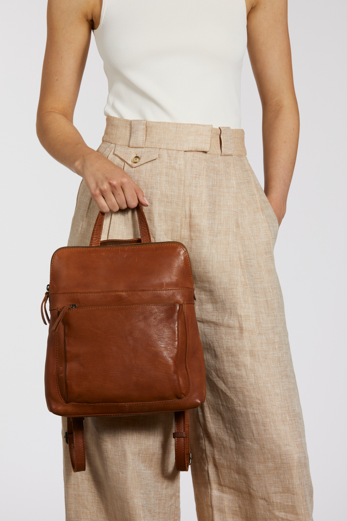 Maya Genuine Leather Convertible Backpack for Women & Men - Stylish Tote, Shoulder Bag & Laptop Bag - Perfect for Work, Travel & Daily Use