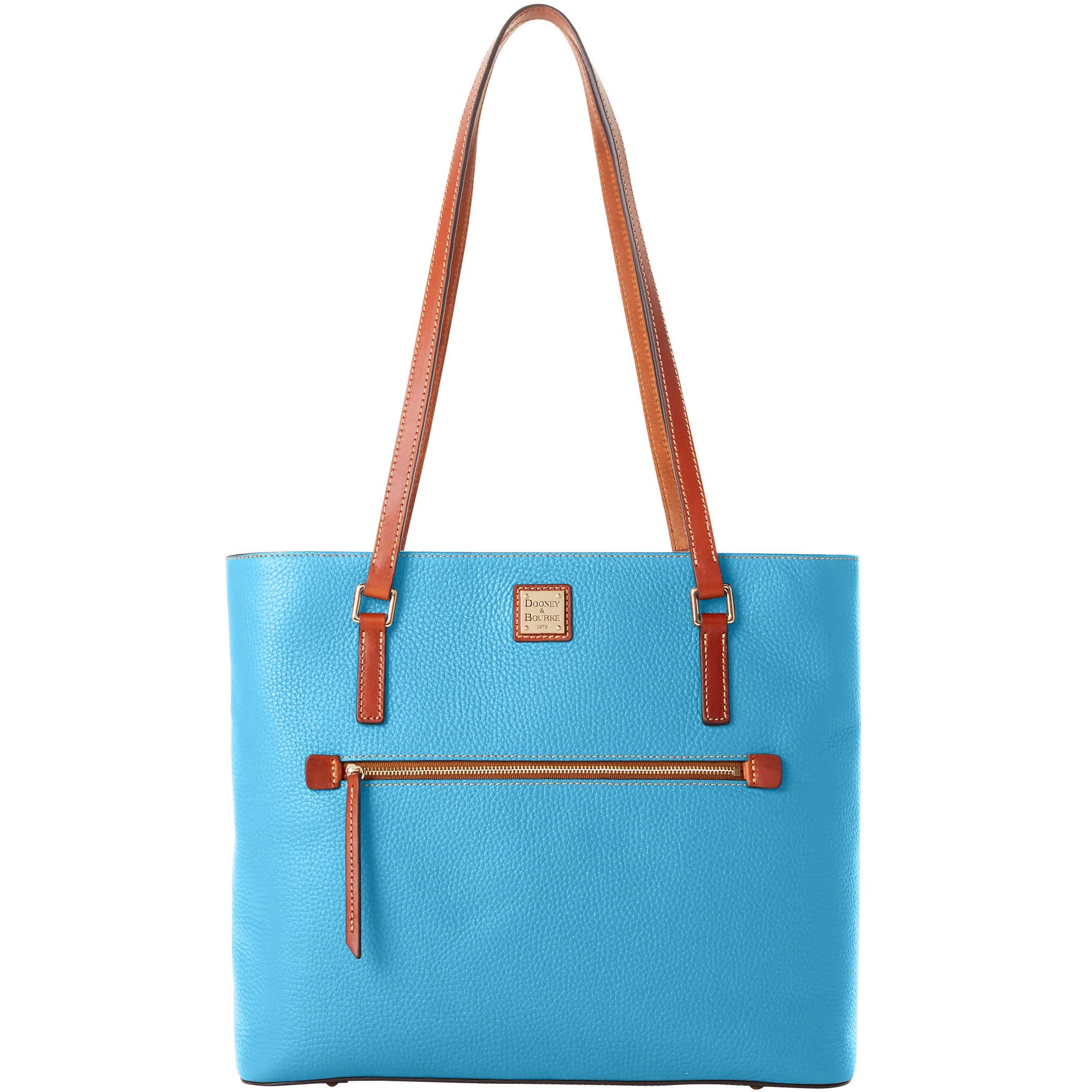 Dooney & Bourke Pebble Grain Large Shopper Tote Handbag for Women - Sky Blue, Spacious Work & Travel Tote, Perfect for Office, Commute & Weekend Getaways