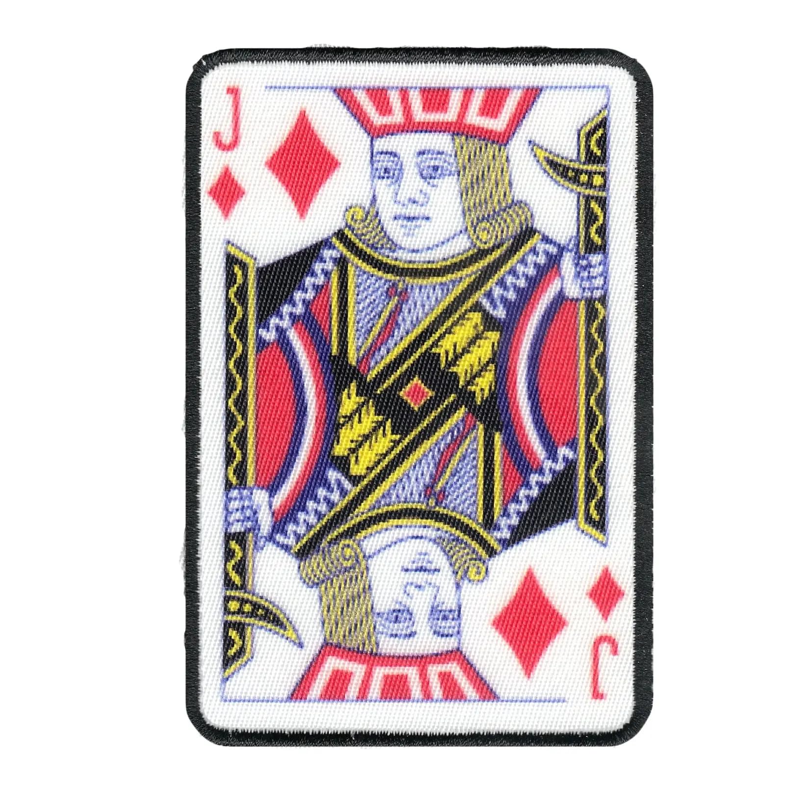 Jack of Diamonds Playing Cards - Embroidered Iron-On Patches for DIY Clothing, Hats & Bags | Customizable Photo Deck for Poker, Magic Tricks & Collectors