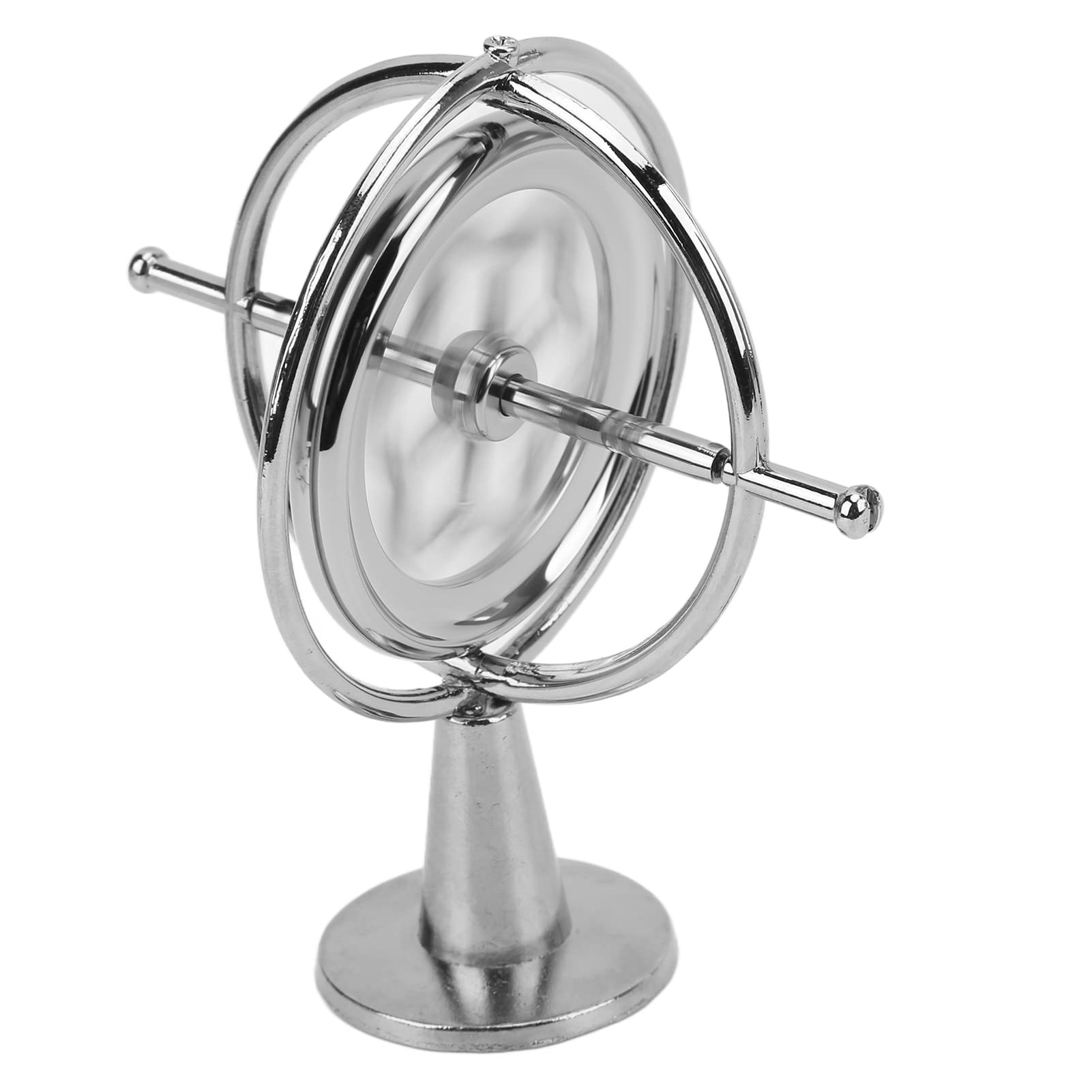 Premium Silver Gyroscope Balance Toy - Stress Relief & Anxiety Reducer for Kids, Teens & Adults - Perfect for Office, Home & Travel Relaxation