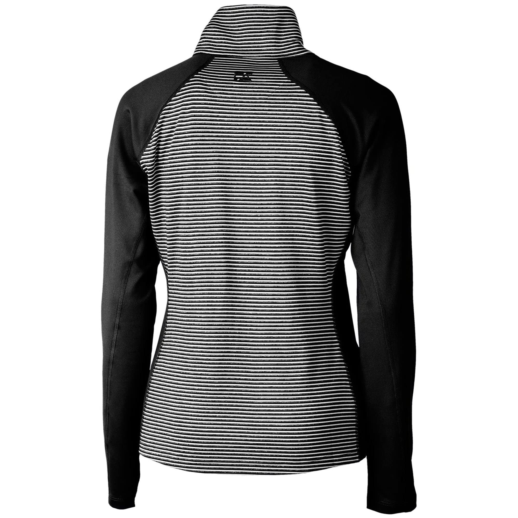 Cutter & Buck Women's NFL Throwback Logo Half-Zip Pullover - Stretch Tonal Stripe Forge Top - Perfect for Game Day, Tailgating & Casual Wear