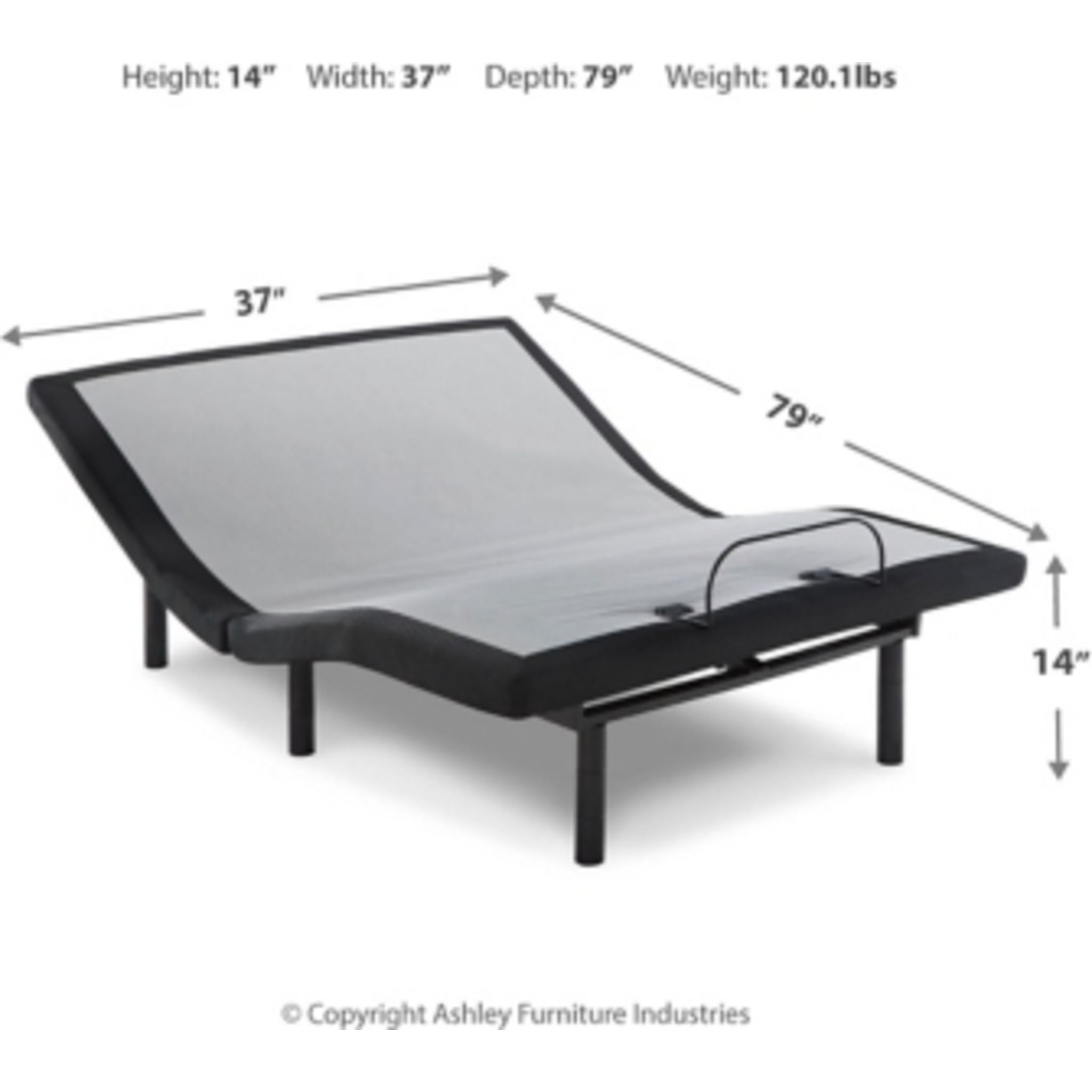 Ashley Sleep Best Lifestyle 14 Inch Adjustable Bed - Queen Size, Remote Control, Zero Gravity, Wall Hugger - Perfect for Back Pain Relief, Snoring & Sleep Apnea, Bedroom & Home Comfort