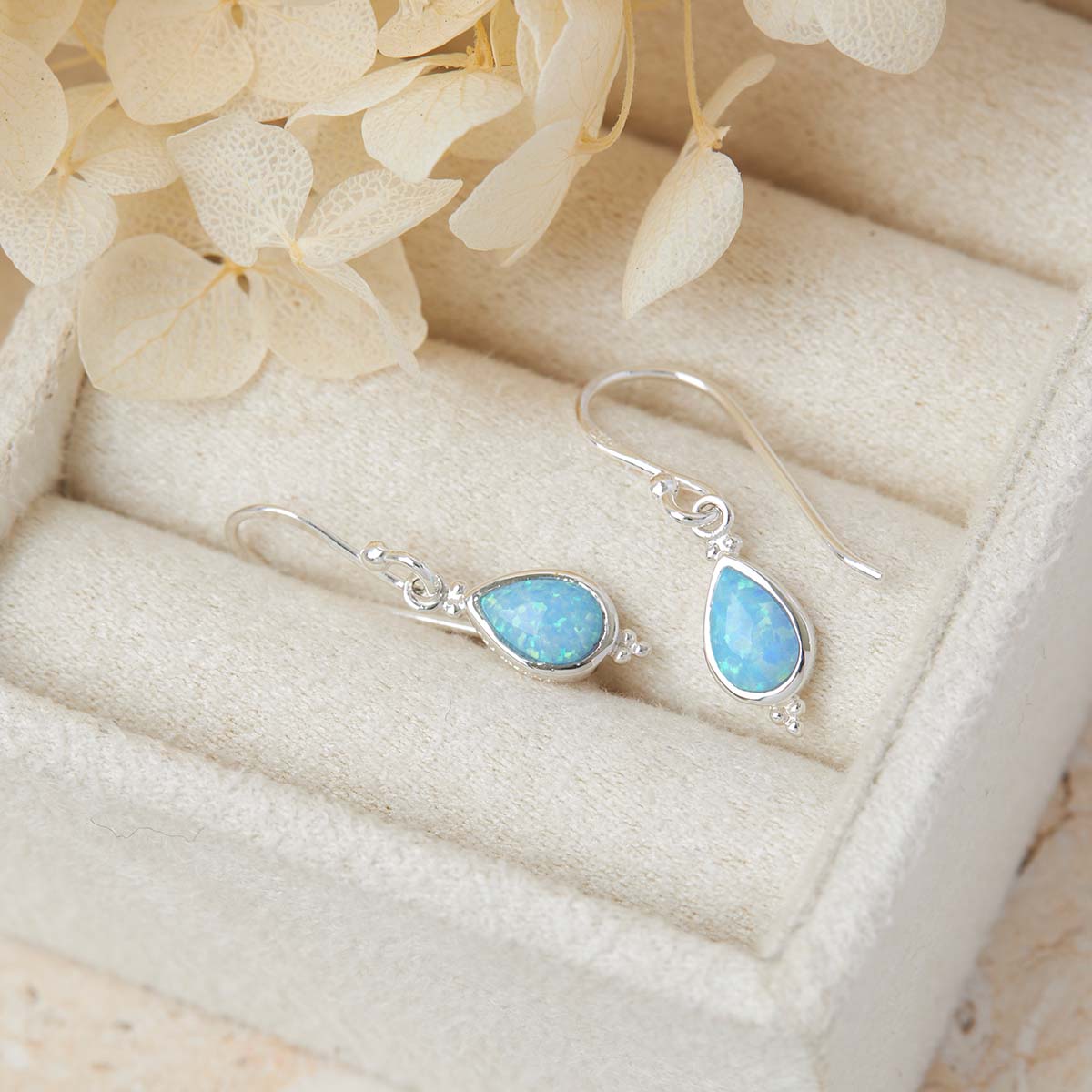 Exquisite Serein Opal Earrings for Women - Genuine Opal Gemstone Dangle Earrings - Perfect for Weddings, Parties & Special Occasions