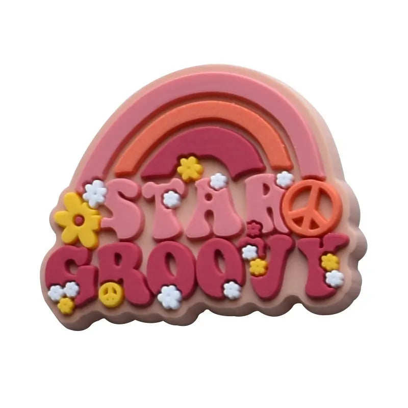 Trendy PVC Pink Shoe Charms Pins for Crocs - DIY Accessories for Bracelets & Wristbands - Cute Party Gifts for Girls & Women - Perfect for Jibbitz Decor, Birthday Presents & Fashion Outfits