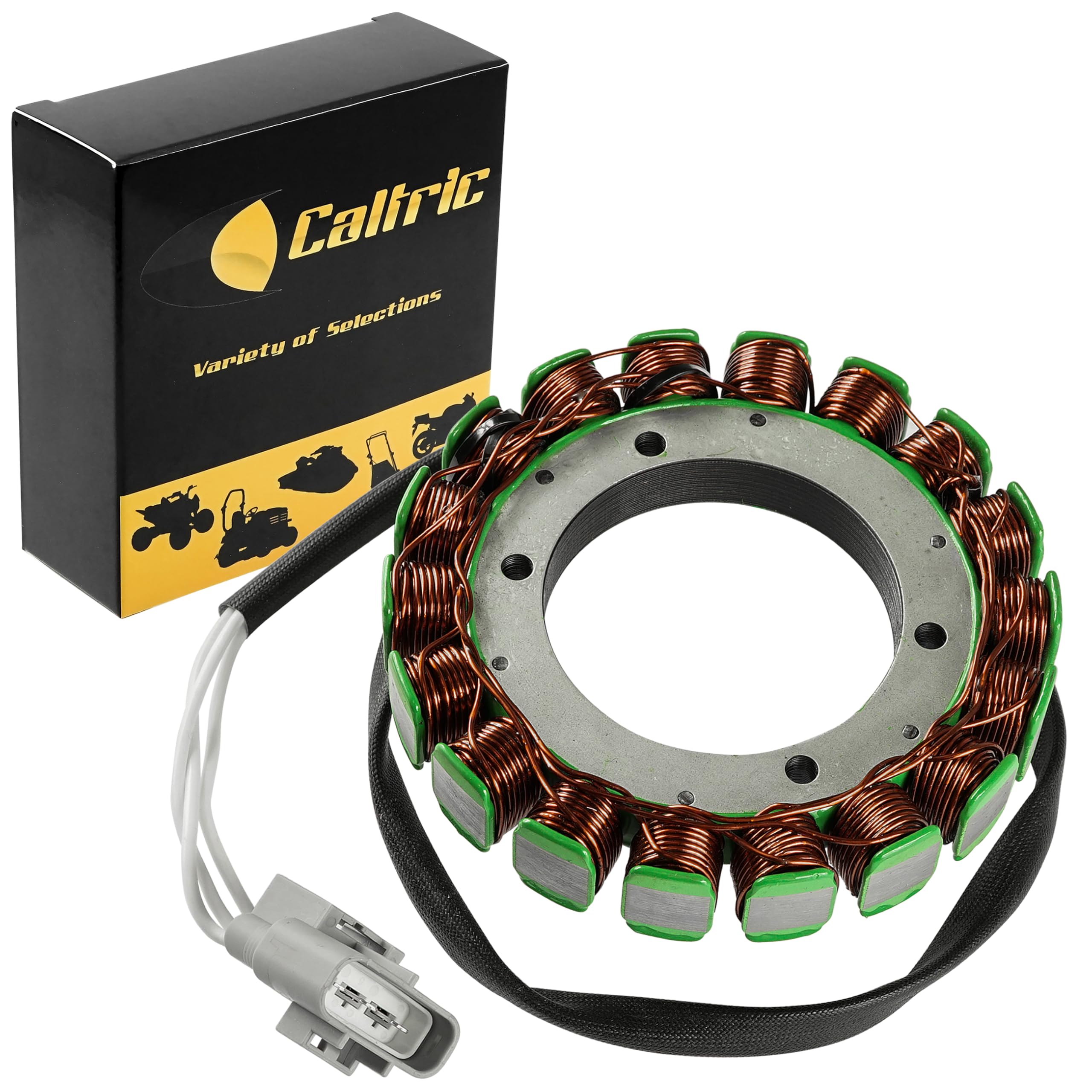 Caltric Stator Generator Charging Coil for Kawasaki Mule 3010 Trans 4x4 KAF620 J K 2005-2008 - Replacement Part for ATV & UTV Electrical System - Perfect for Off-Road Adventures & Farm Work