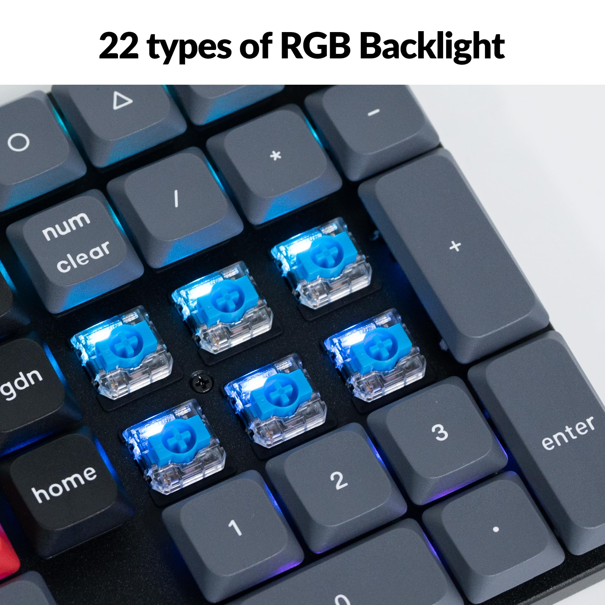 Keychron K17 Pro Low-Profile Wireless Mechanical Keyboard - QMK/VIA Programmable, RGB Backlit, Bluetooth/Wired, Numpad & Knob - Compatible with Mac/Windows/Linux | Perfect for Office Work, Gaming & Programming