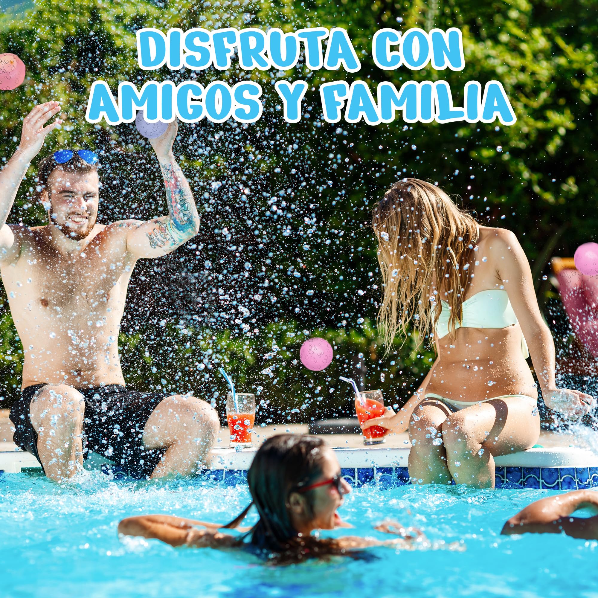 222 PCS Quick-Fill Self-Sealing Water Balloons for Outdoor Summer Fun - Perfect for Pool Parties, Backyard Games, and Kids' Water Fights