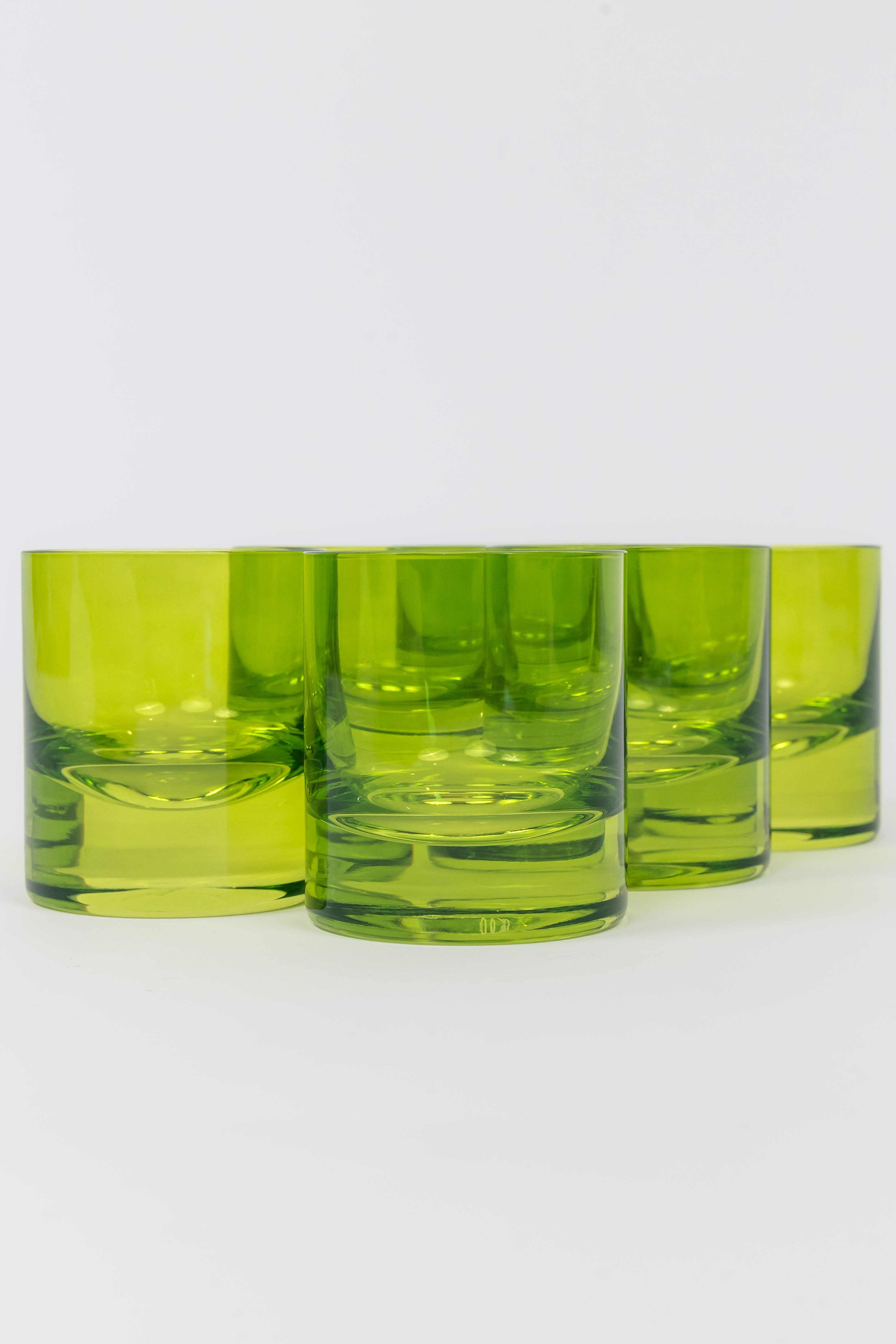 Estelle Colored Rocks Glass Set of 6 - Premium Forest Green Drinking Glasses for Cocktails, Whiskey & Bourbon - Perfect for Home Bar, Parties & Gifts
