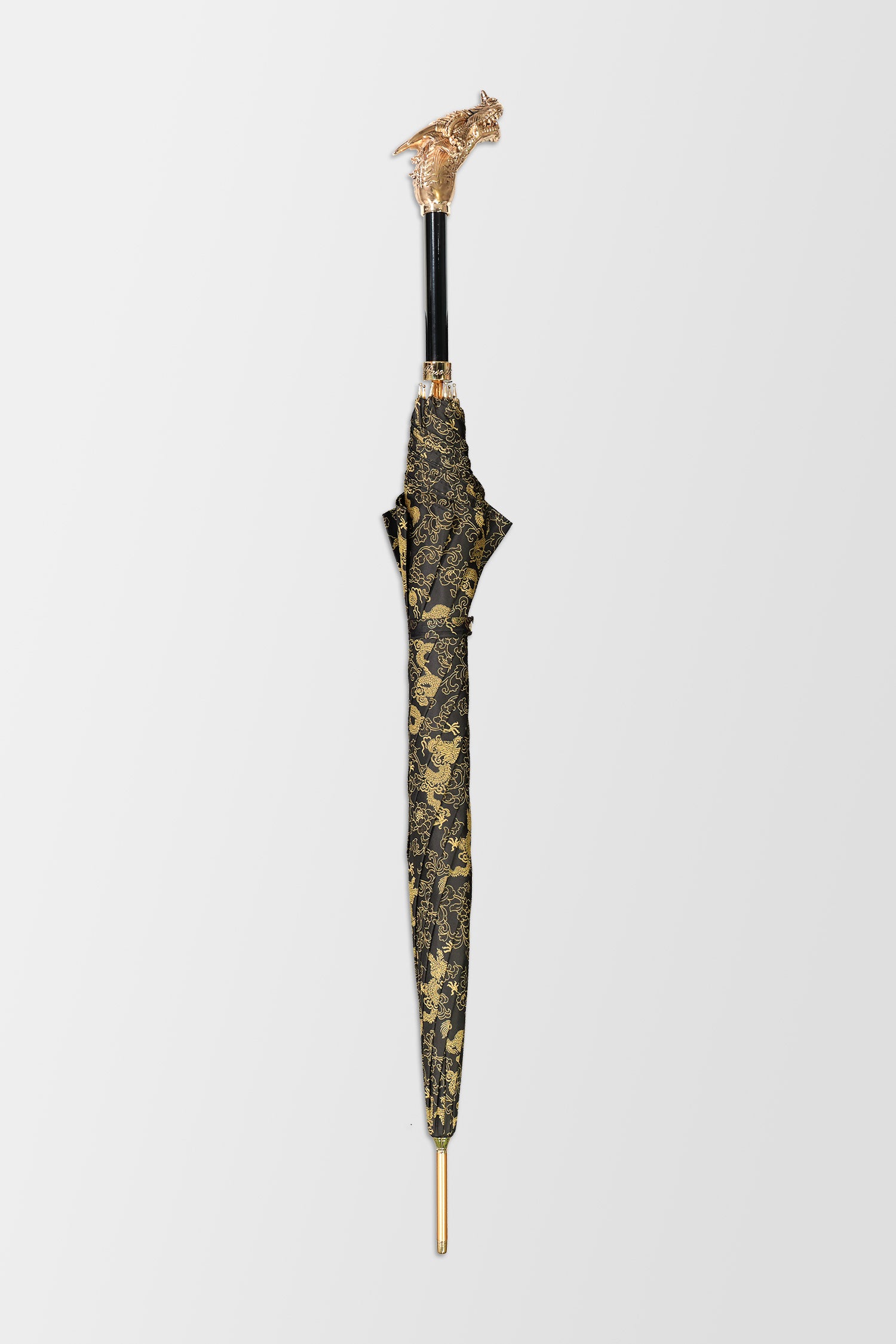 Pasotti Golden Dragon Luxury Umbrella - Elegant Handmade Designer Umbrella for Men & Women - Perfect for Weddings, Gala Events & Fashionable Rainy Days