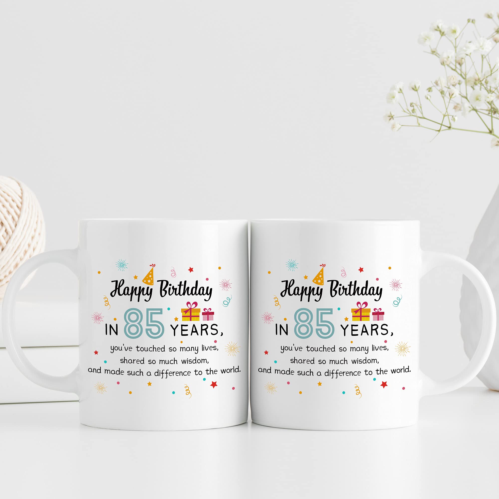 85th Birthday Gifts for Women - Elegant 11 oz Coffee Mug for Teacher, Doctor, Boss, Mom, Grandma, Wife, Sister, Aunt & Coworker - Perfect Retirement & Milestone Celebration Gift - Ideal for Office, Home & Tea Time