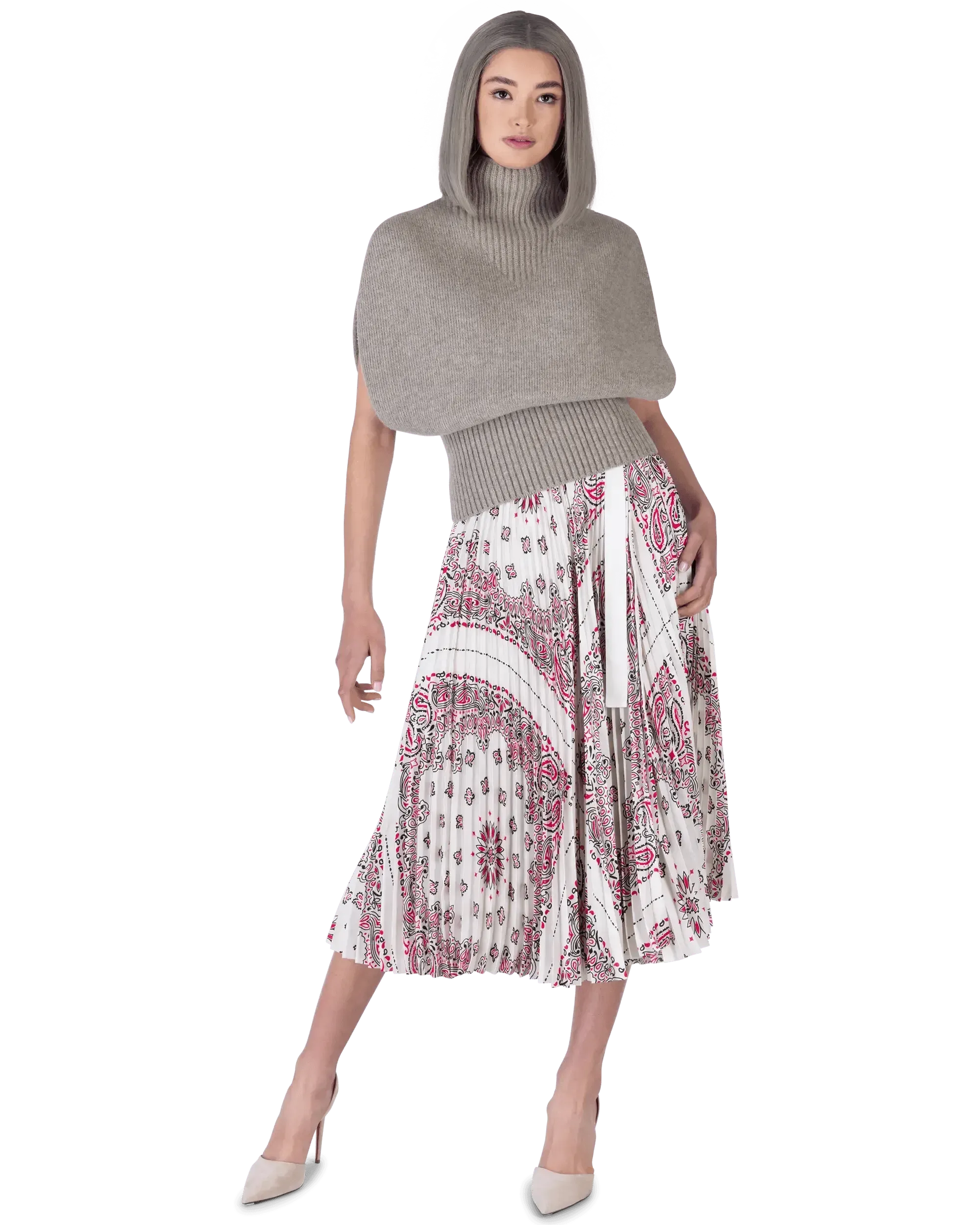 Floral Bandana Print Wrap Skirt for Women - Boho Summer Beach Skirt with Pockets - Perfect for Vacations, Music Festivals, and Casual Outings
