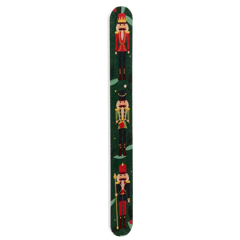 Christmas Nutcracker Nail File Set - Festive Holiday Manicure Kit for Gifts & Stocking Stuffers - Perfect for DIY Nail Art, Home Spa Days & Christmas Party Favors