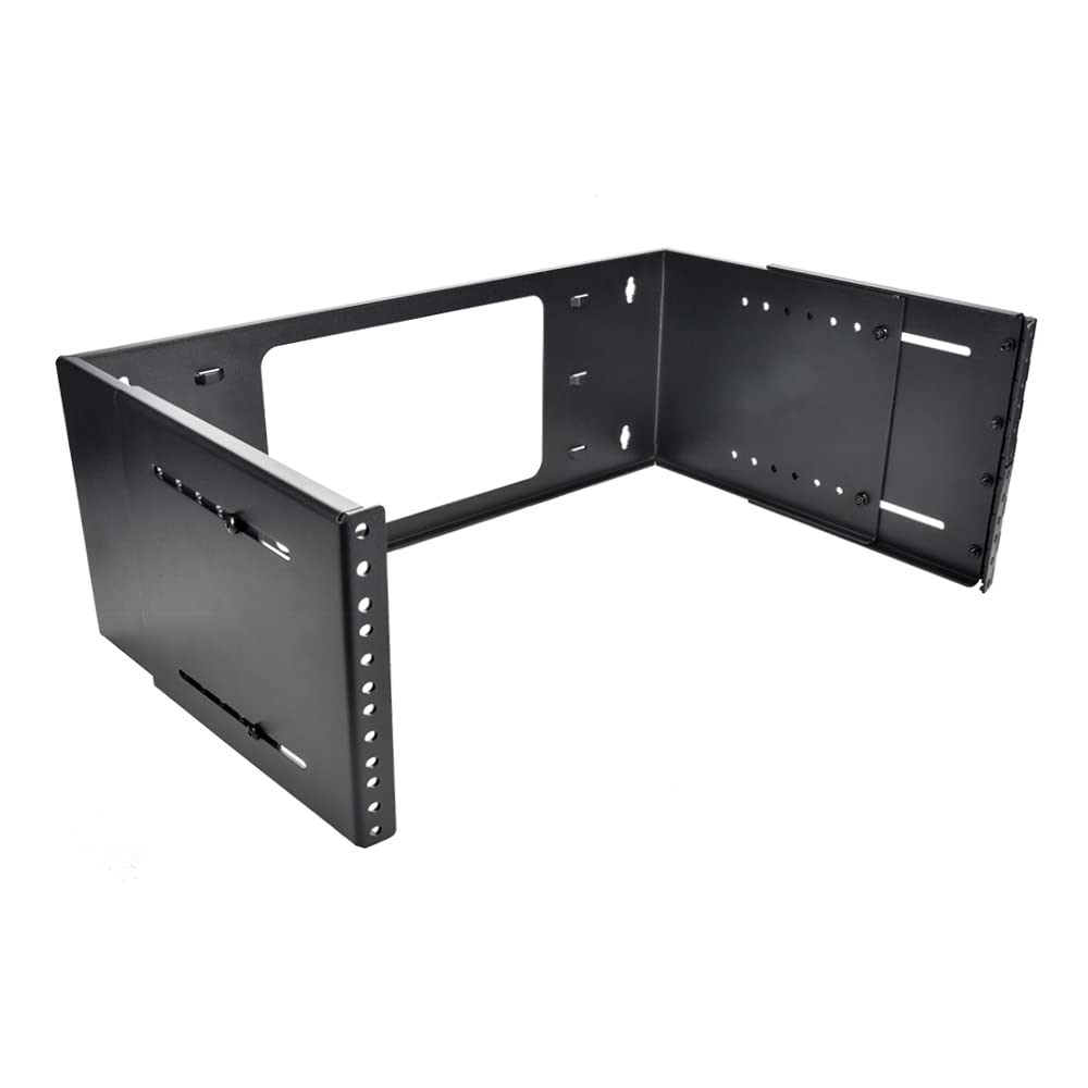 4U Hinged Extendable Wall Mount Bracket - Heavy Duty Collapsible Network Equipment Rack for Servers & Routers (Max 13.5