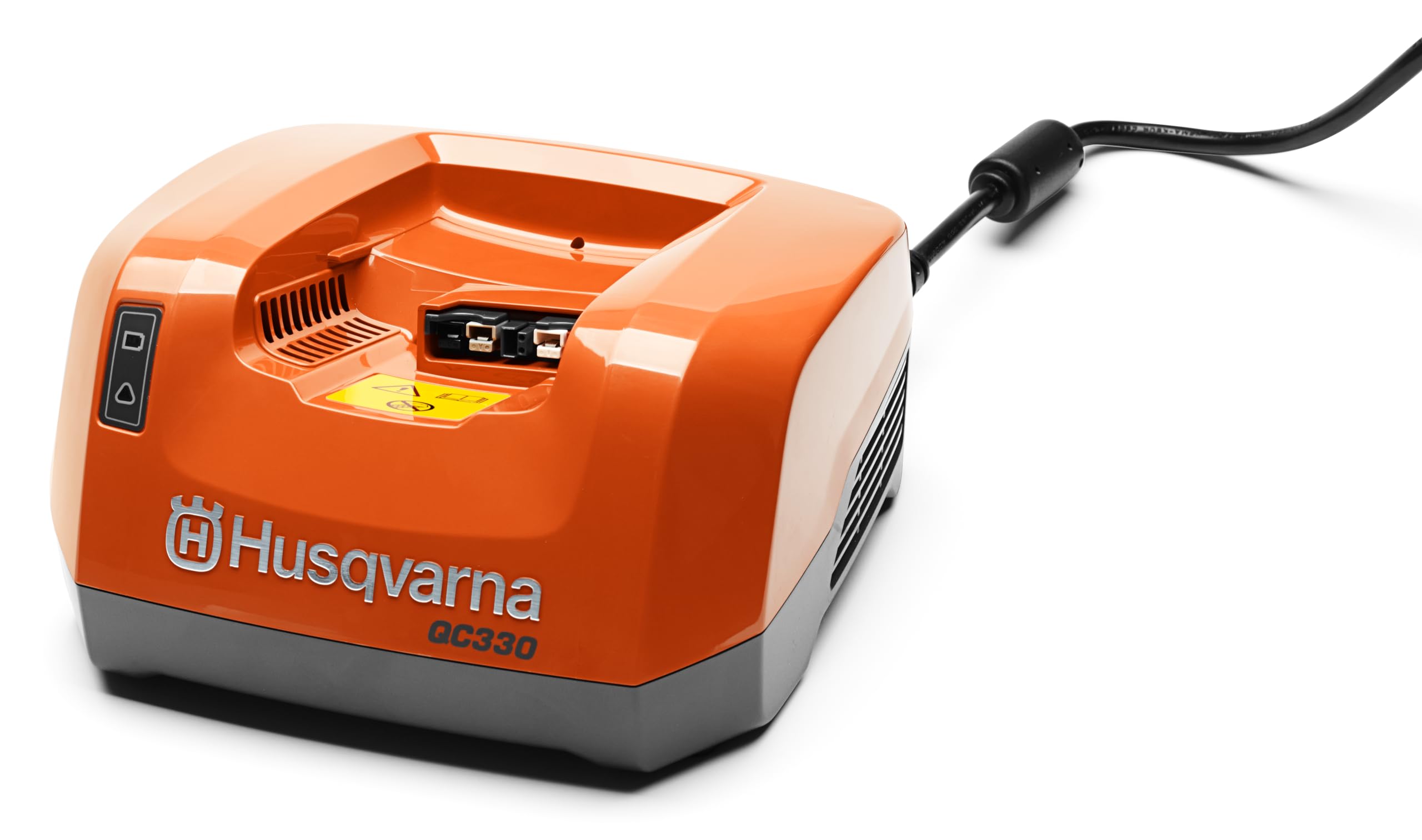Husqvarna QC330 40V Lithium Ion Battery Charger - Fast Charging for Husqvarna 40V Lawn Mower & Power Tools Batteries | Energy-Save Mode | Orange | Perfect for Home Lawn Care & Outdoor Power Equipment Maintenance