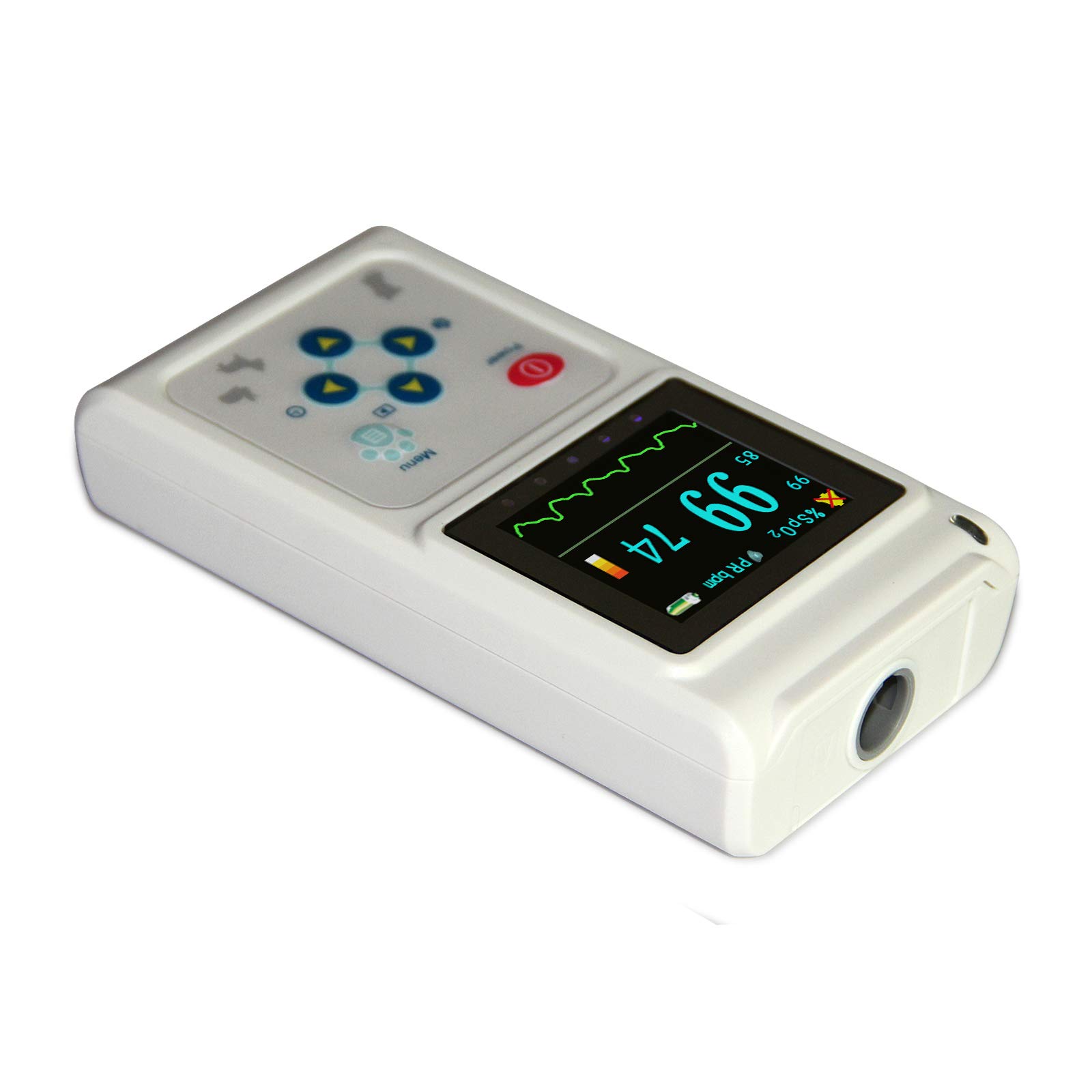 CONTEC CMS60D-VET Veterinary Pulse Oximeter - Handheld SPO2 Monitor for Dogs & Cats with Tongue/Ear Probe - Measures Pulse Rate & Oxygen Saturation - Ideal for Pet Clinics, Home Care & Emergency Use