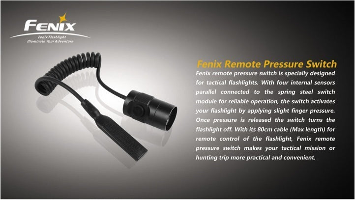Fenix AER 01 Remote Pressure Switch - Tactical Flashlight Accessory for Hunting, Camping & Outdoor Adventures (Discontinued)
