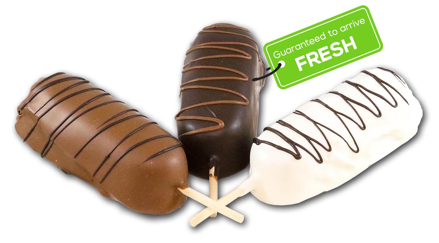 Gourmet Chocolate Dipped Twinkies - Milk, Dark & White Chocolate Covered Snack Cakes | Handcrafted American Dessert | Fresh Baked Gift Box | Perfect for Birthday Parties, Office Treats & Holiday Gifting
