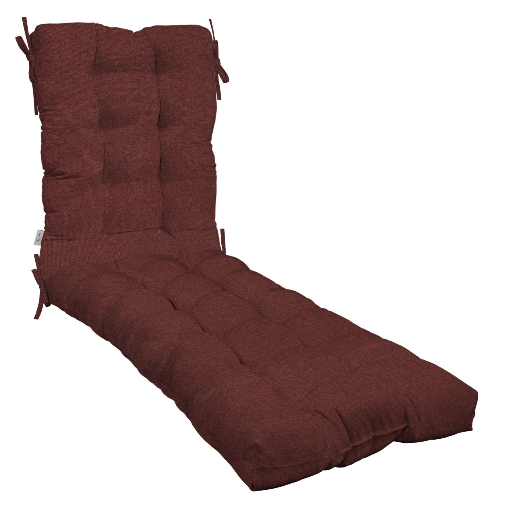 Premium Chaise Lounge Chair Cushion - Tufted Design with Sunbrella Performance Fabric | Garnet & Black Collection | Perfect for Outdoor Patio, Poolside & Garden Furniture