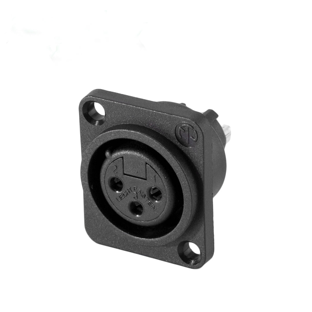 Neutrik NC3FPP XLR Female Chassis Mount Connector - Professional Audio Equipment & Studio Setup Accessory