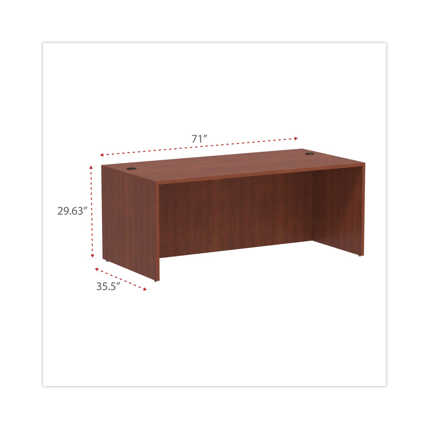 Alera Valencia Series Straight Front Office Desk Shell - 71