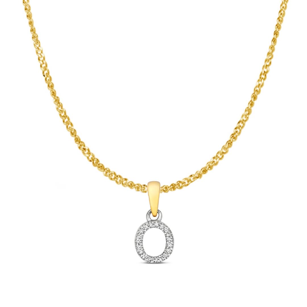 Personalized Diamond Initial Necklace - 9K Solid Gold Monogram Pendant (A-Z) | Elegant Gift for Women, Birthday, Anniversary & Everyday Wear