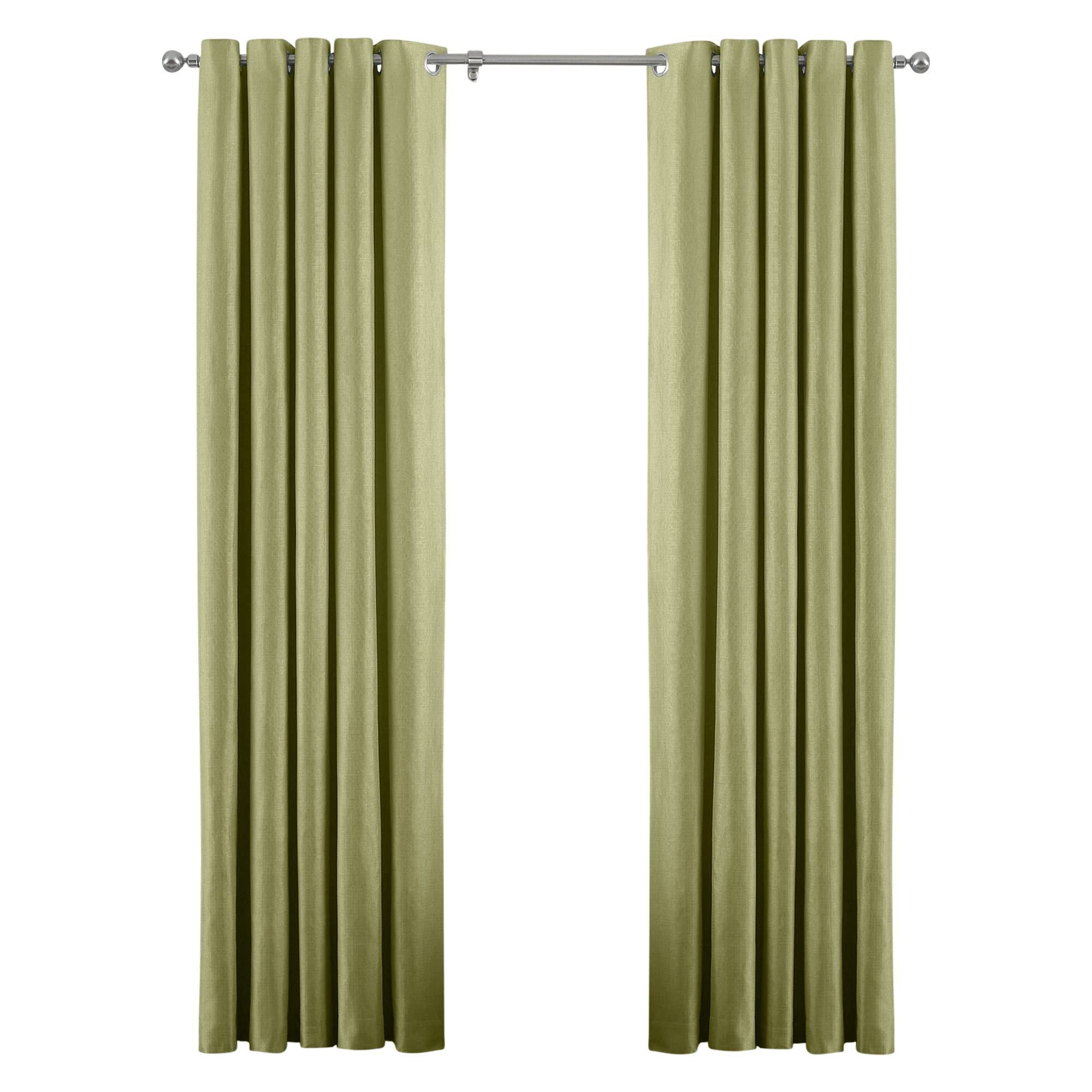 Atlantic Eyelet Ringtop Curtains 90x90 Inches - Light Gray Blackout Window Drapes for Living Room & Bedroom - Thermal Insulated Grommet Curtain Panels with Noise Reduction & Privacy Protection