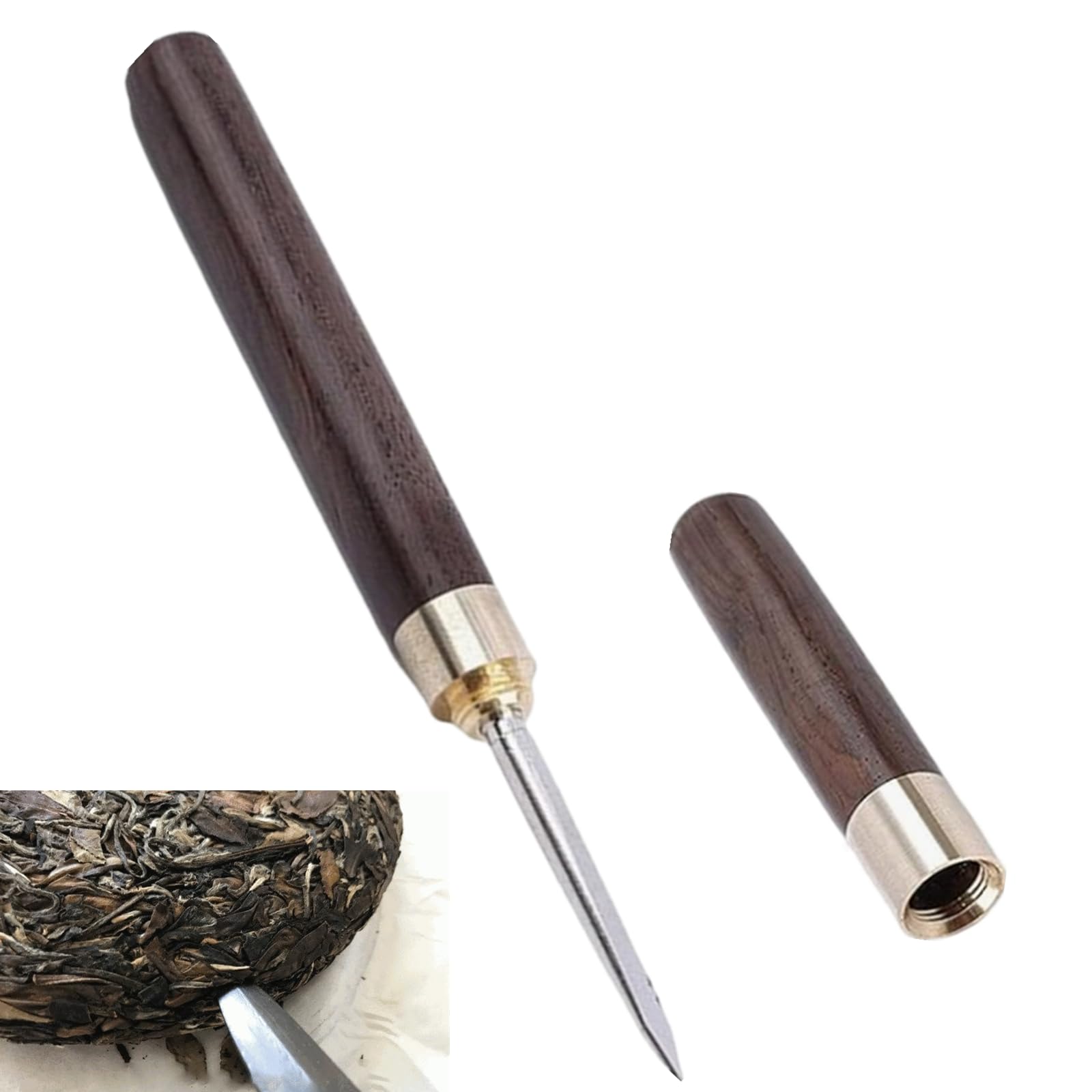 Premium Stainless Steel Ice Pick with Wooden Handle & Protective Cover - Heavy Duty Ice Breaker Tool for Kitchen, Bar, Camping & Restaurant Use - Ideal for Bartenders, Chefs & Outdoor Enthusiasts