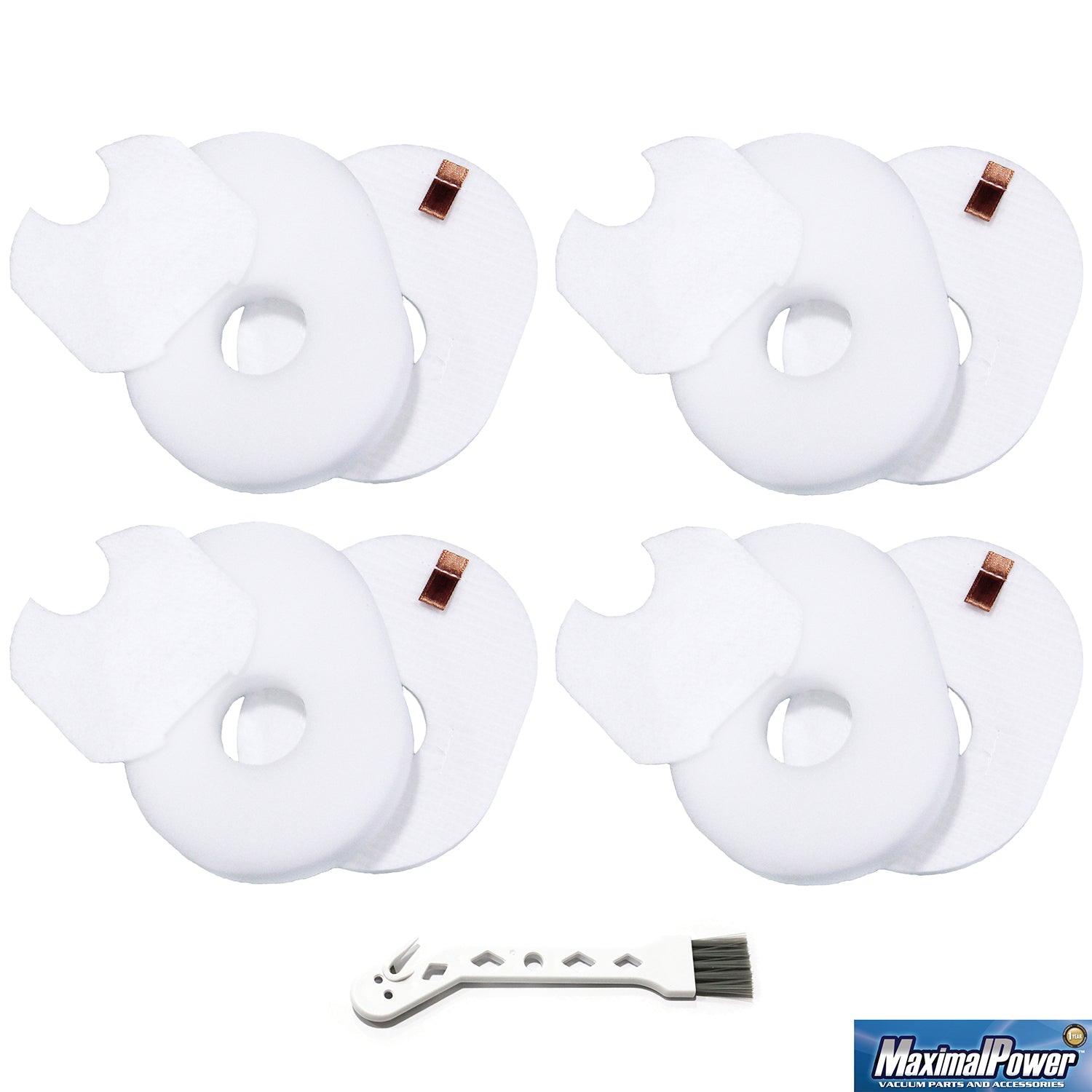 MaximalPower Replacement Foam & Felt Filter Kit (Part No. XFFV300) for Shark Rocket Ultra Light Vacuum - Compatible with HV300, HV302, HV320 Models - Extends Vacuum Life & Improves Suction - Perfect for Pet Hair, Dust & Allergen Removal