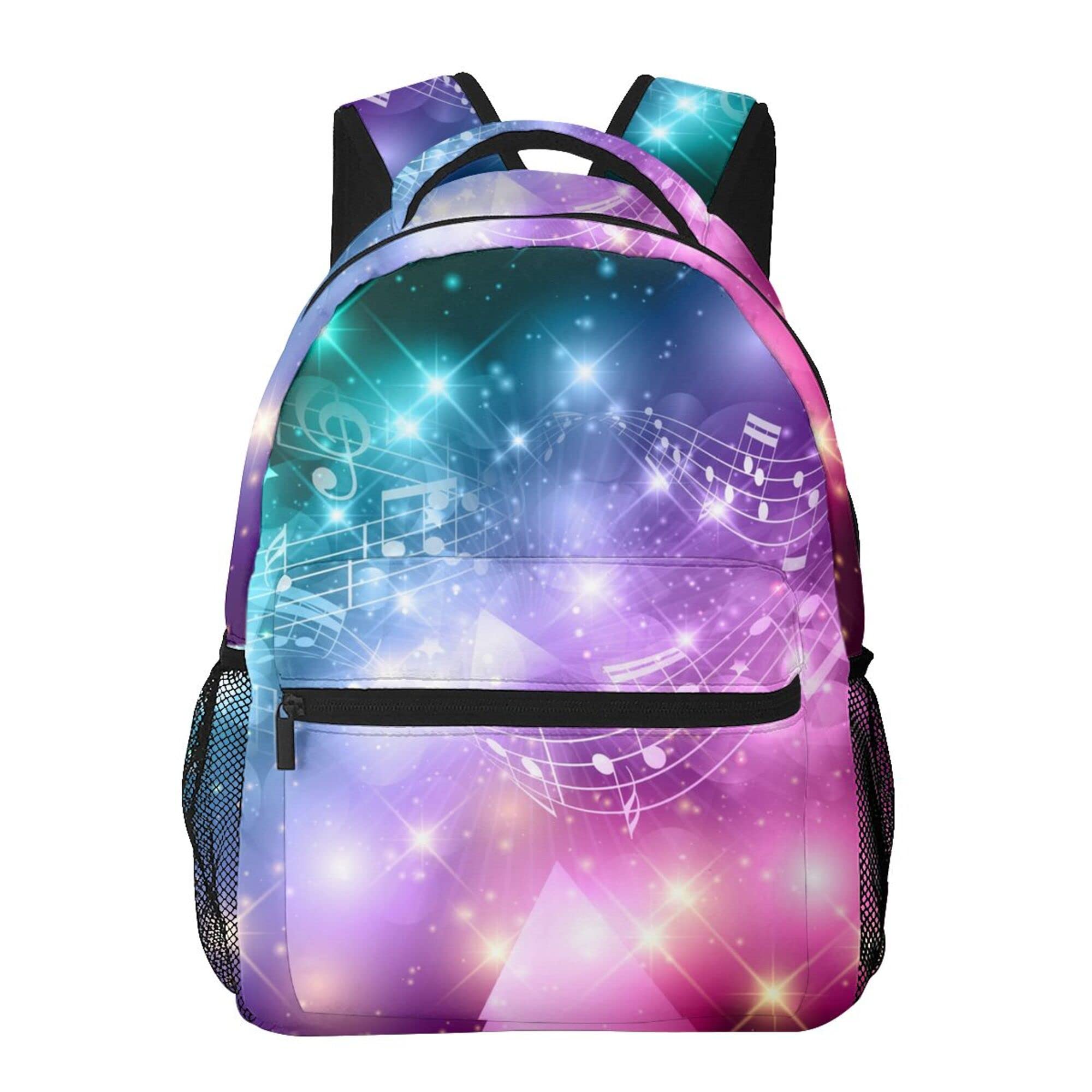 Travel Laptop Backpack for Business & College - Durable Waterproof Computer Bag for Men, Women, Teens - Perfect for Work, School & Commuting (Galaxy Music Notes2 Design)