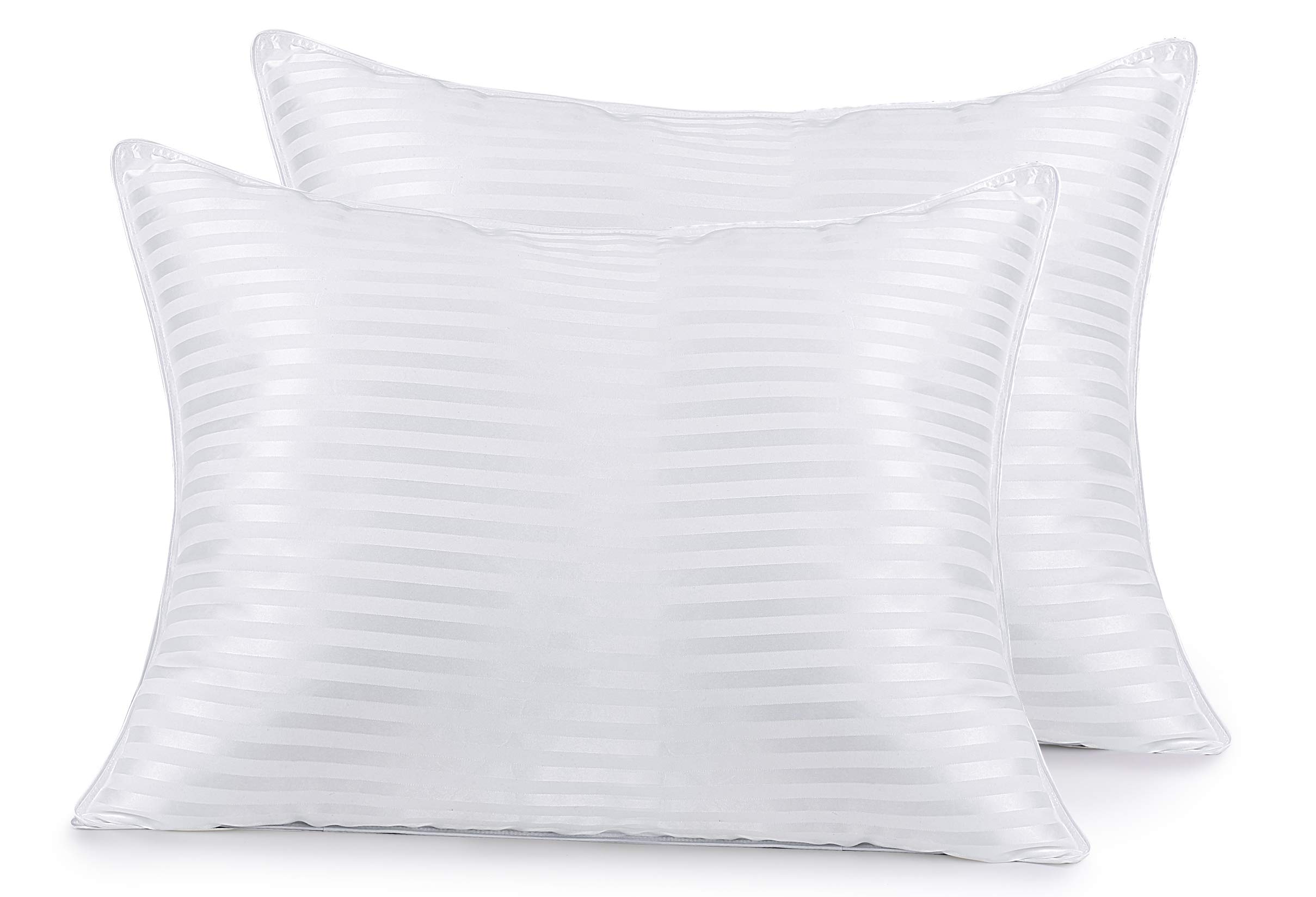 Premium Acanva Bed Pillows for Sleeping - Ultra Soft 3D Fiber Filled Queen Size Pillows (Pack of 2, White) - Ideal for Back, Stomach & Side Sleepers - Perfect for Home, Hotel, and Guest Room Use