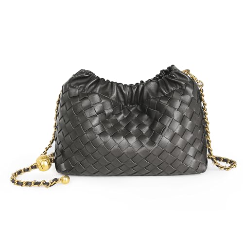 Woven Leather-charcoal Gray