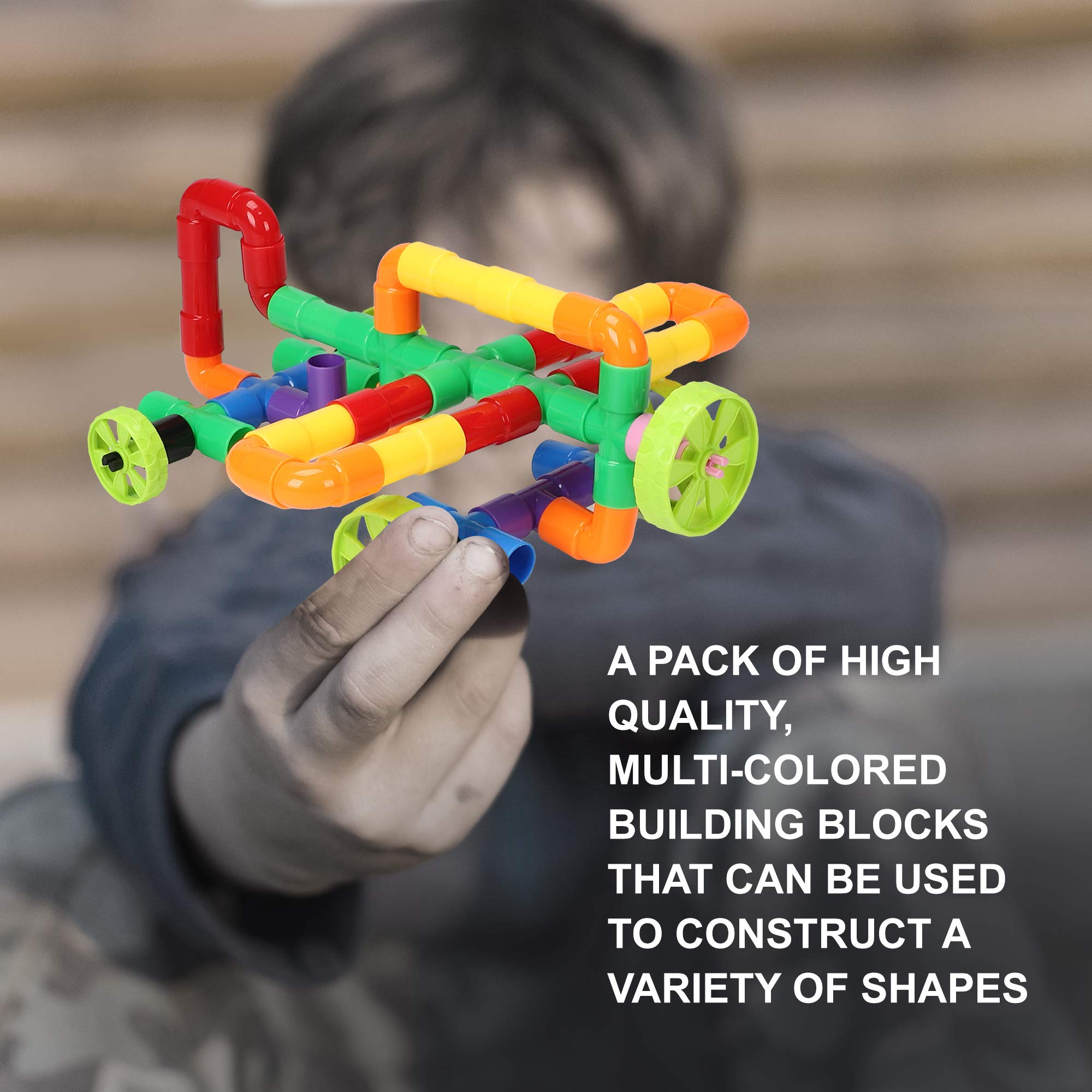 STEM Educational Building Blocks Toy Kit for Kids Ages 3-8 - Creative Construction Learning Toys for Toddlers & Preschool Boys & Girls - Perfect for Classroom, Birthday Gifts & Indoor Playtime Activities
