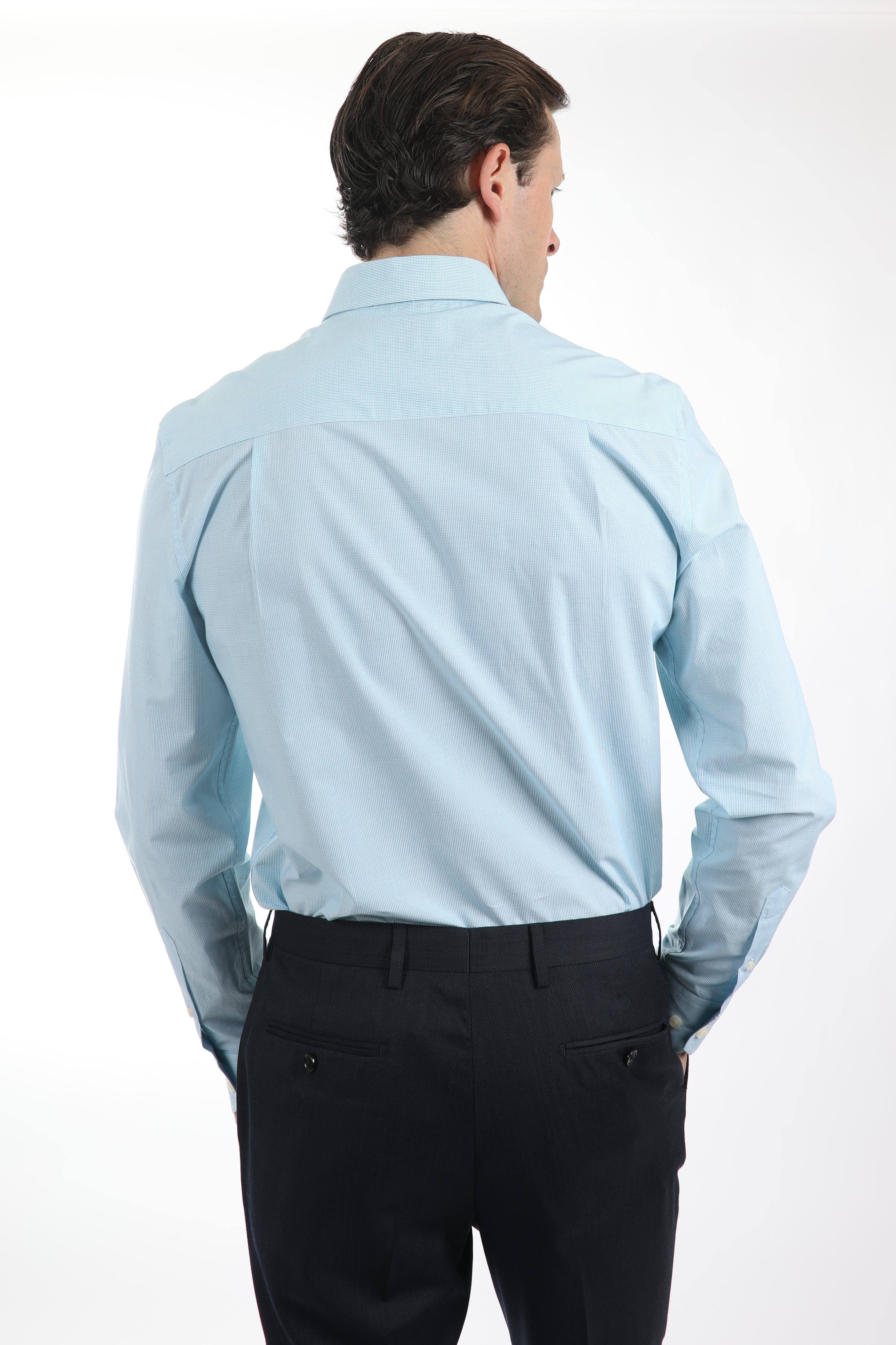 Stylish Teal Check Slim Fit Shirt for Men | Casual & Office Wear | Perfect for Business Meetings, Dates & Weekend Outings