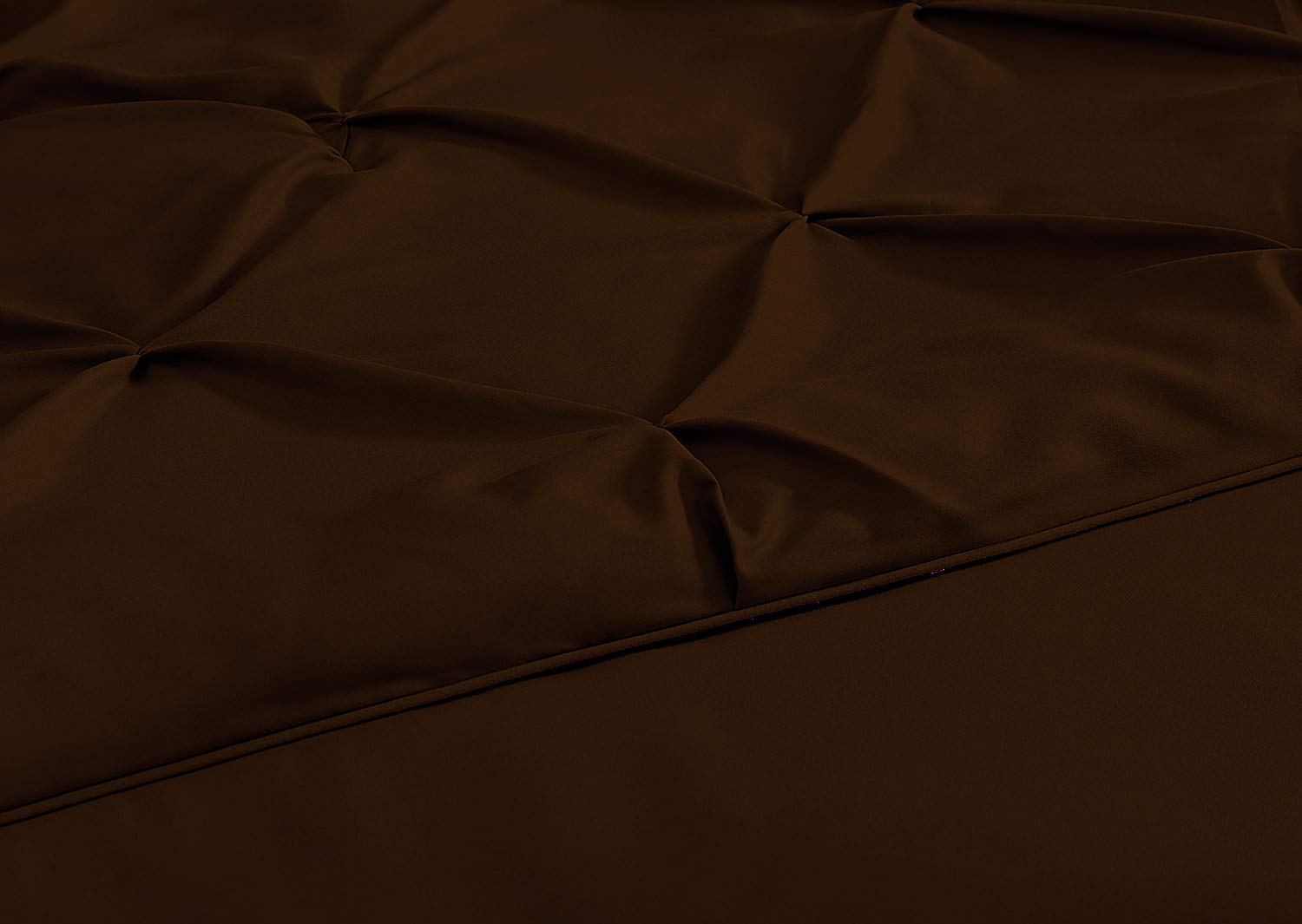 Premium 100% Egyptian Cotton 7-Piece Pinch Pleat Pintuck Comforter Set - 800 Thread Count Luxury Bedding (Full Size, Chocolate Brown) for Master Bedroom, Guest Room & Hotel Style Decor