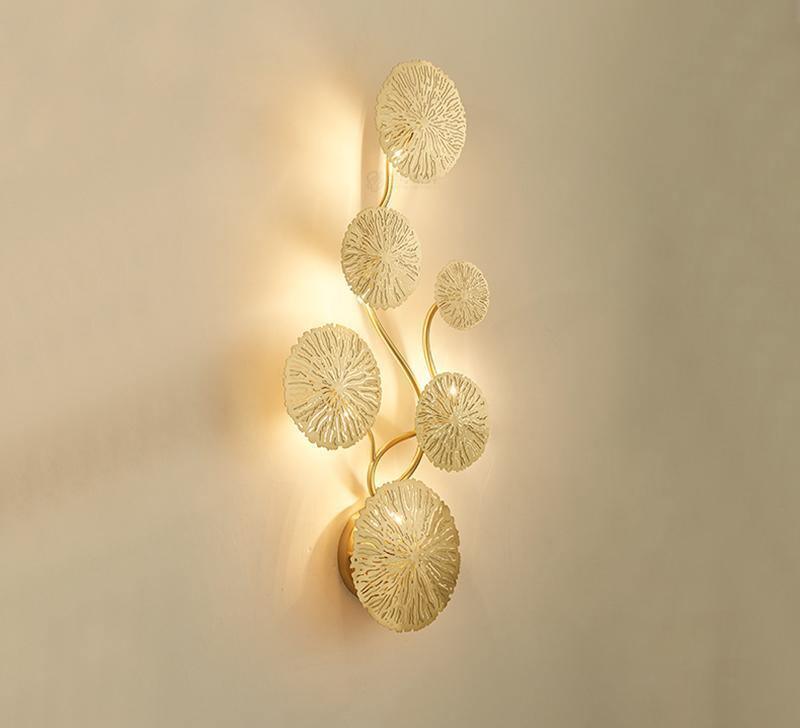 Lotus Leaf Wall Sconce Light Fixture - Modern Boho Leaf Shaped Wall Lamp for Living Room, Bedroom, or Hallway - Perfect for Home Decor and Ambient Lighting