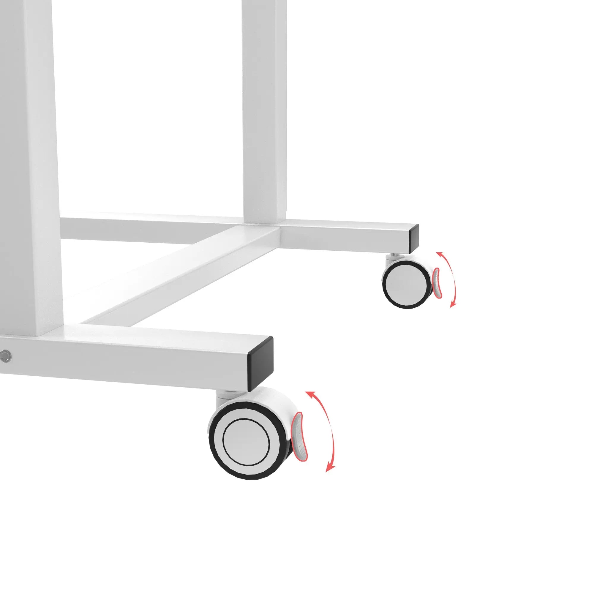 Adjustable Rolling Display Mount with Cable Management - Heavy Duty Mobile Stand for TVs, Monitors & Digital Signage - Perfect for Offices, Classrooms & Retail Stores