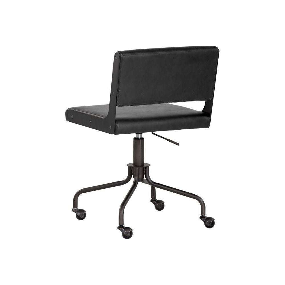 Davis Office Chair - Black Onyx Ergonomic Desk Chair with Adjustable Height & Lumbar Support - Perfect for Home Office, Gaming & Workspace