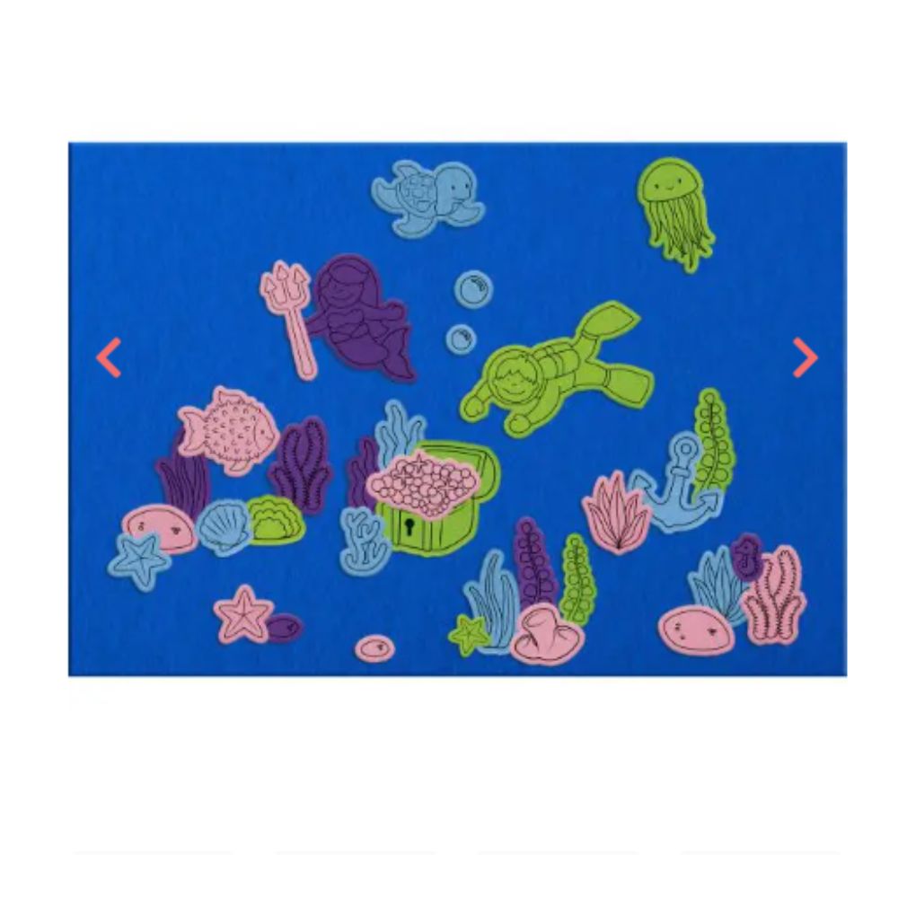 Fuzzy Felt Under the Sea Ocean-Themed Felt Board Set for Kids - Perfect for Storytelling, Classroom Activities & Sensory Play